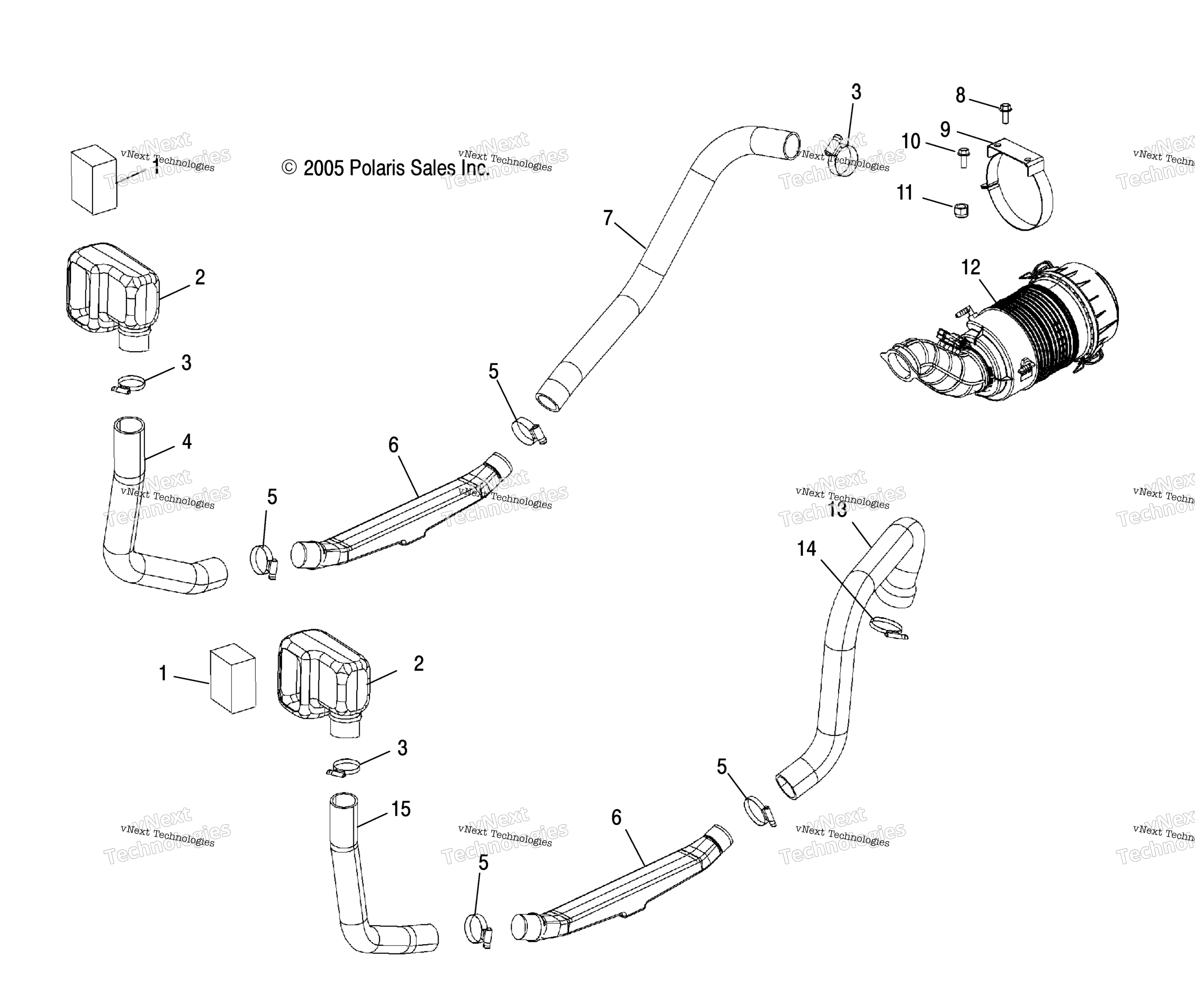 Двигатель & Clutch Air Intake