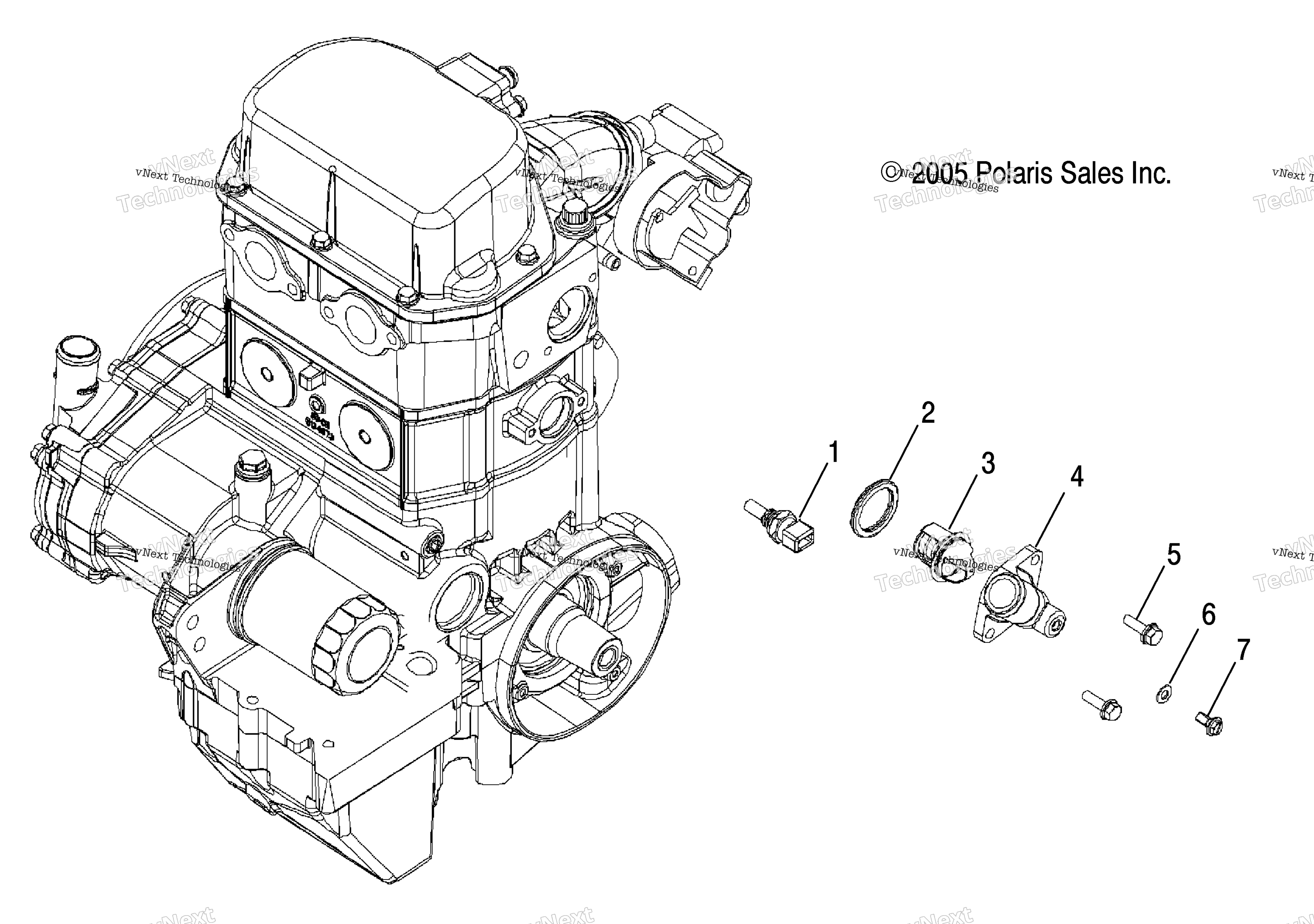 Engine, коллектор & Thermostat