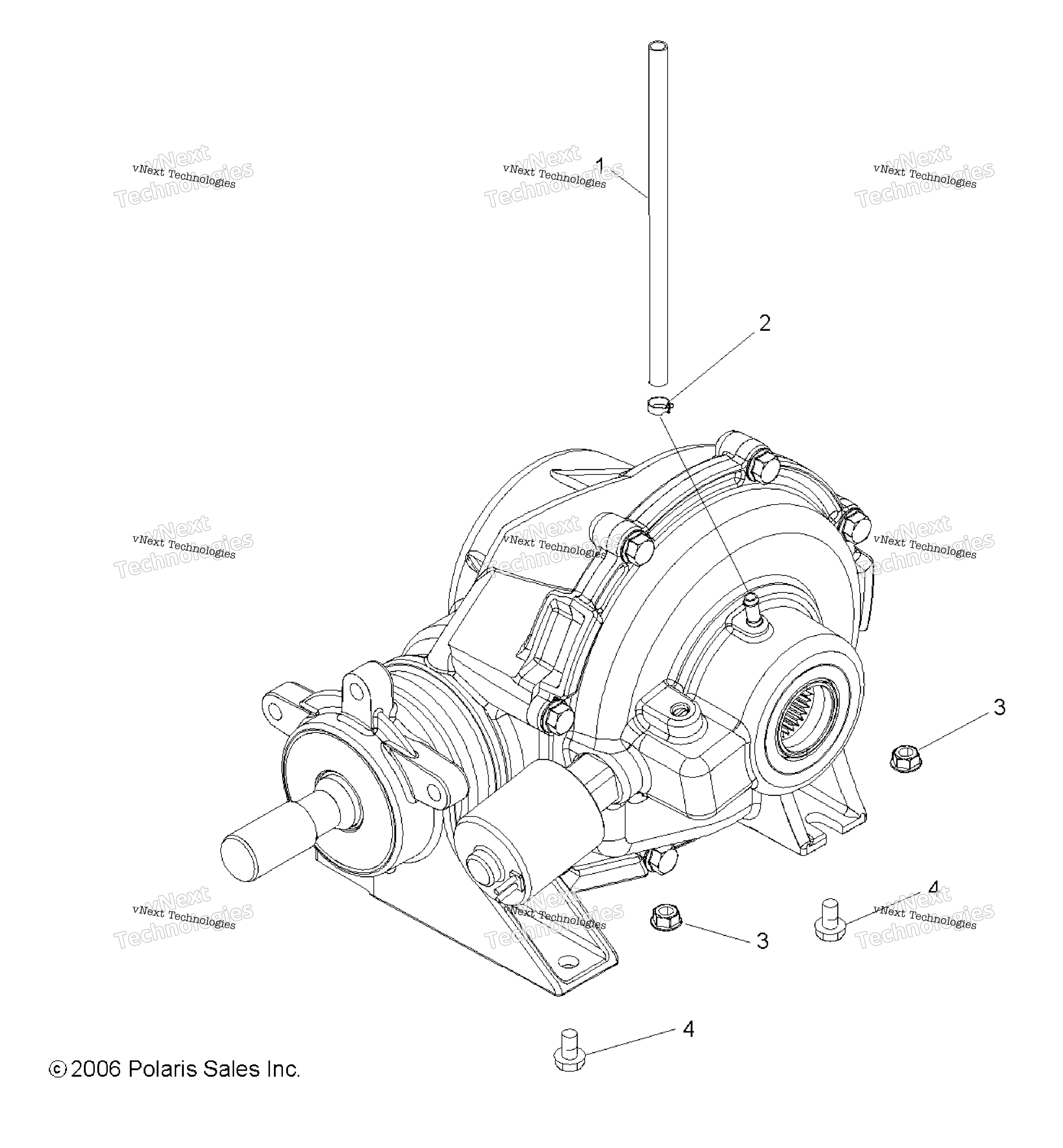 Привод Train, Rear Gearcase Mounting All Options