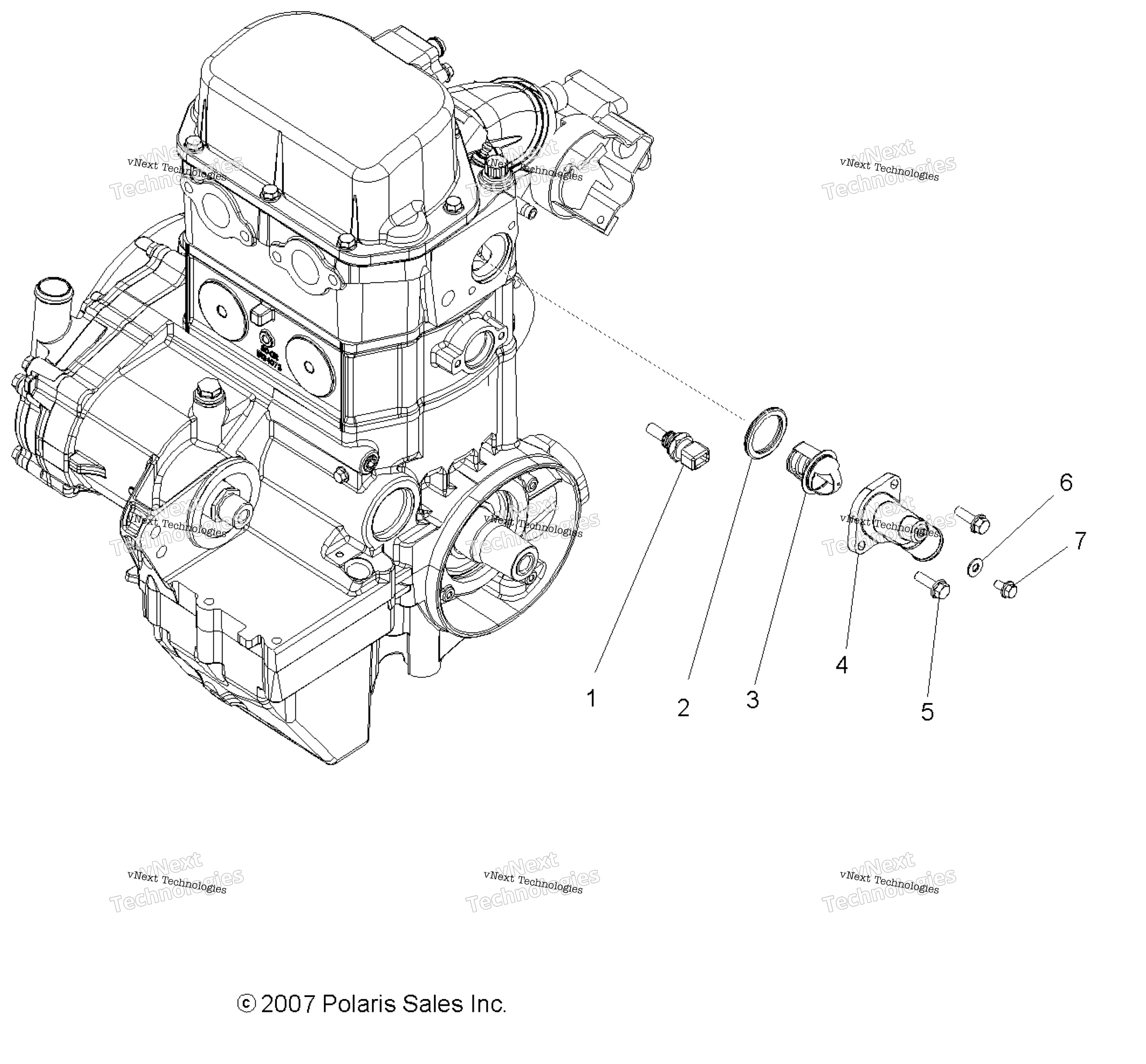 Engine, коллектор & Thermostat