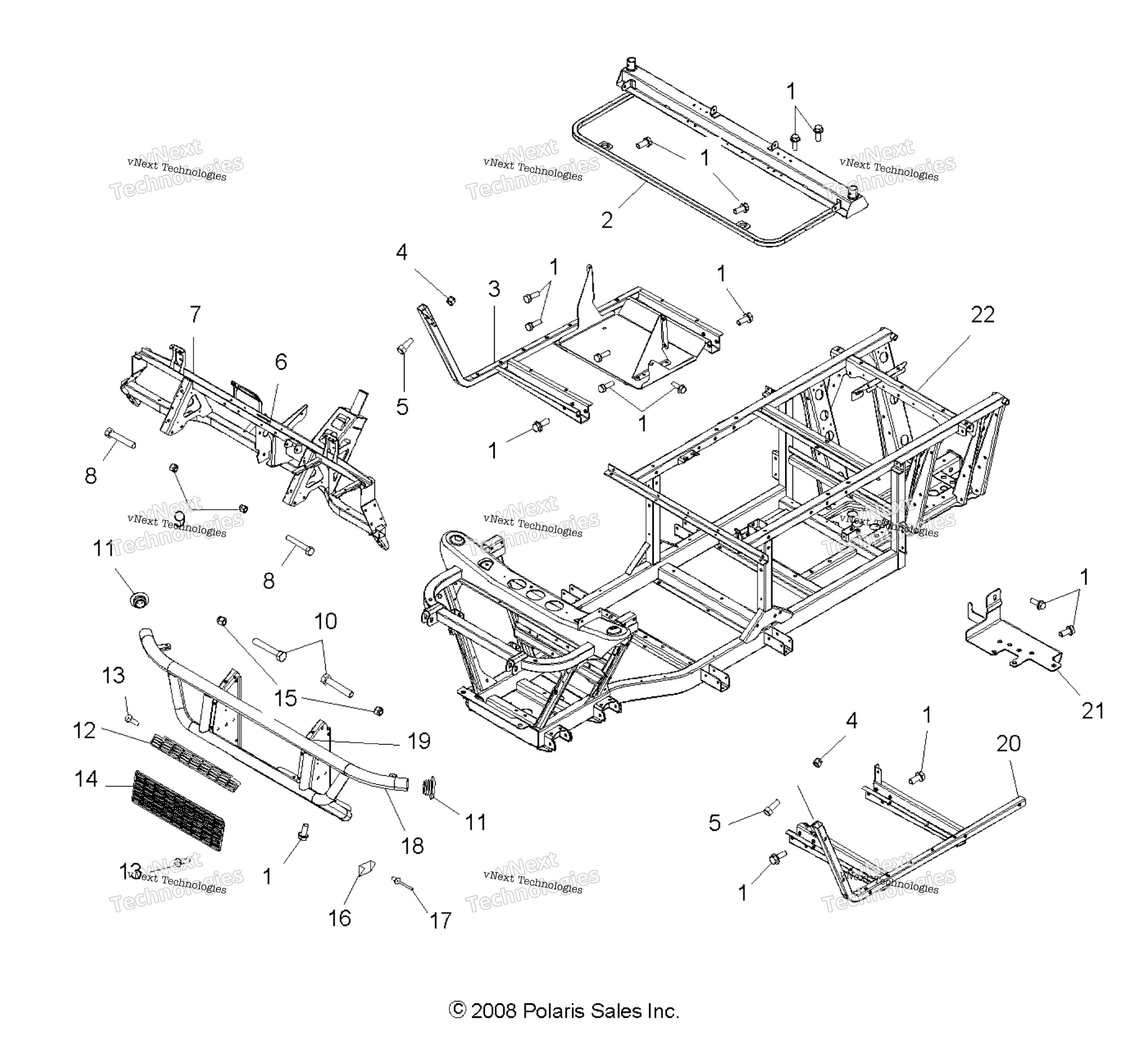 Chassis, рама & передний Bumper