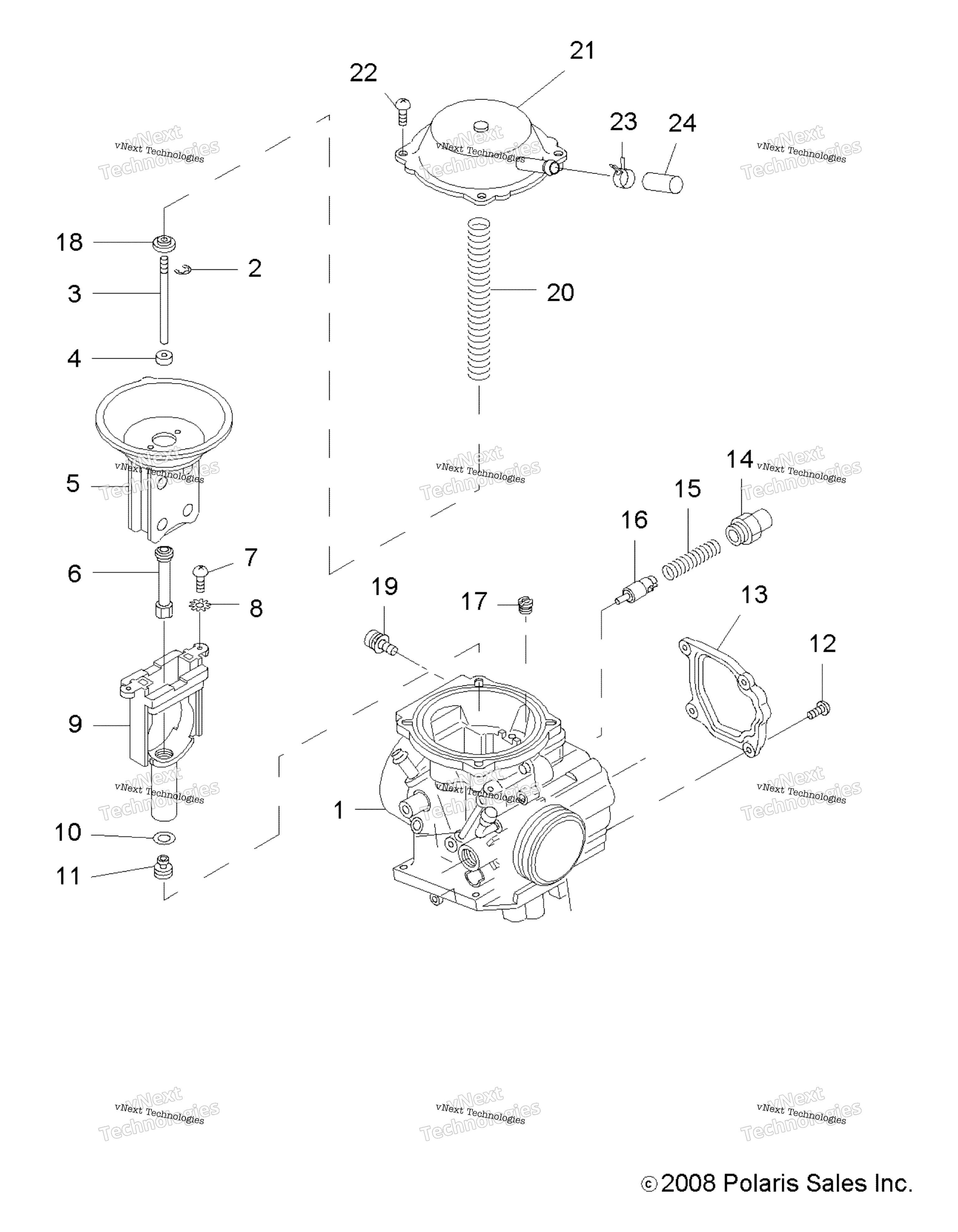 Engine, Carburetor, верхний