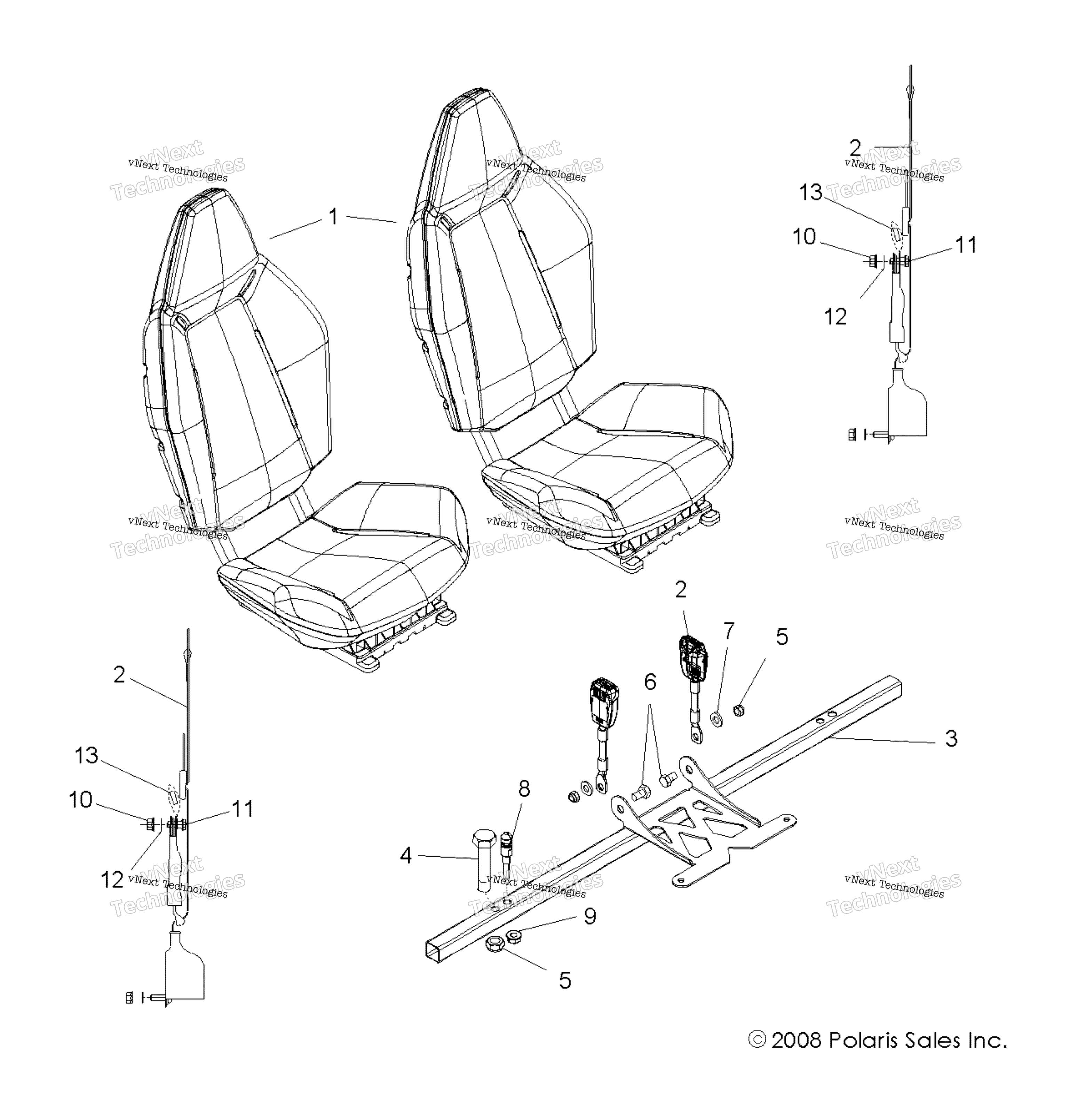 Кузов, сиденье Mounting & Belts All Options