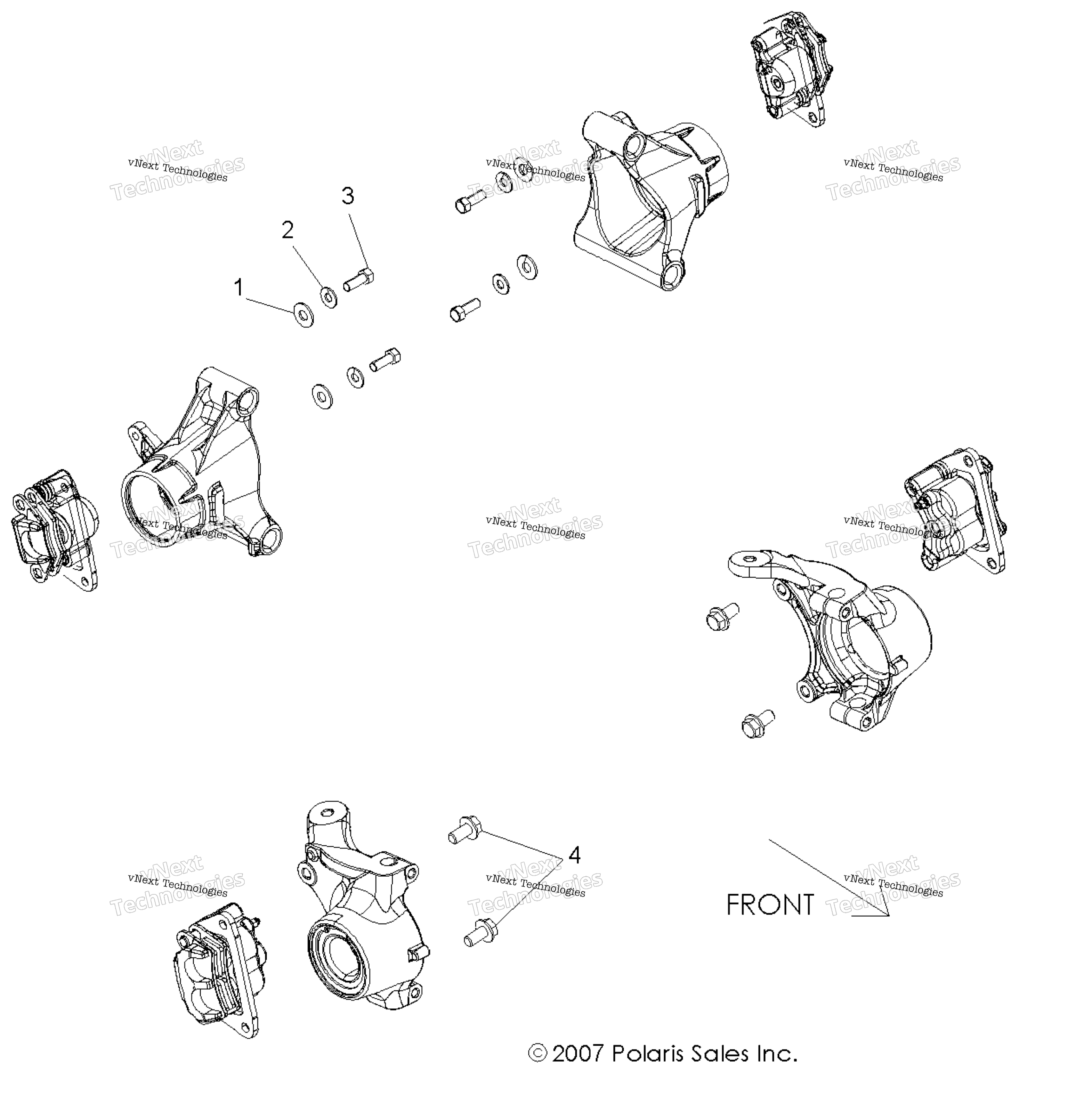 Brakes, Caliper крепление All Options
