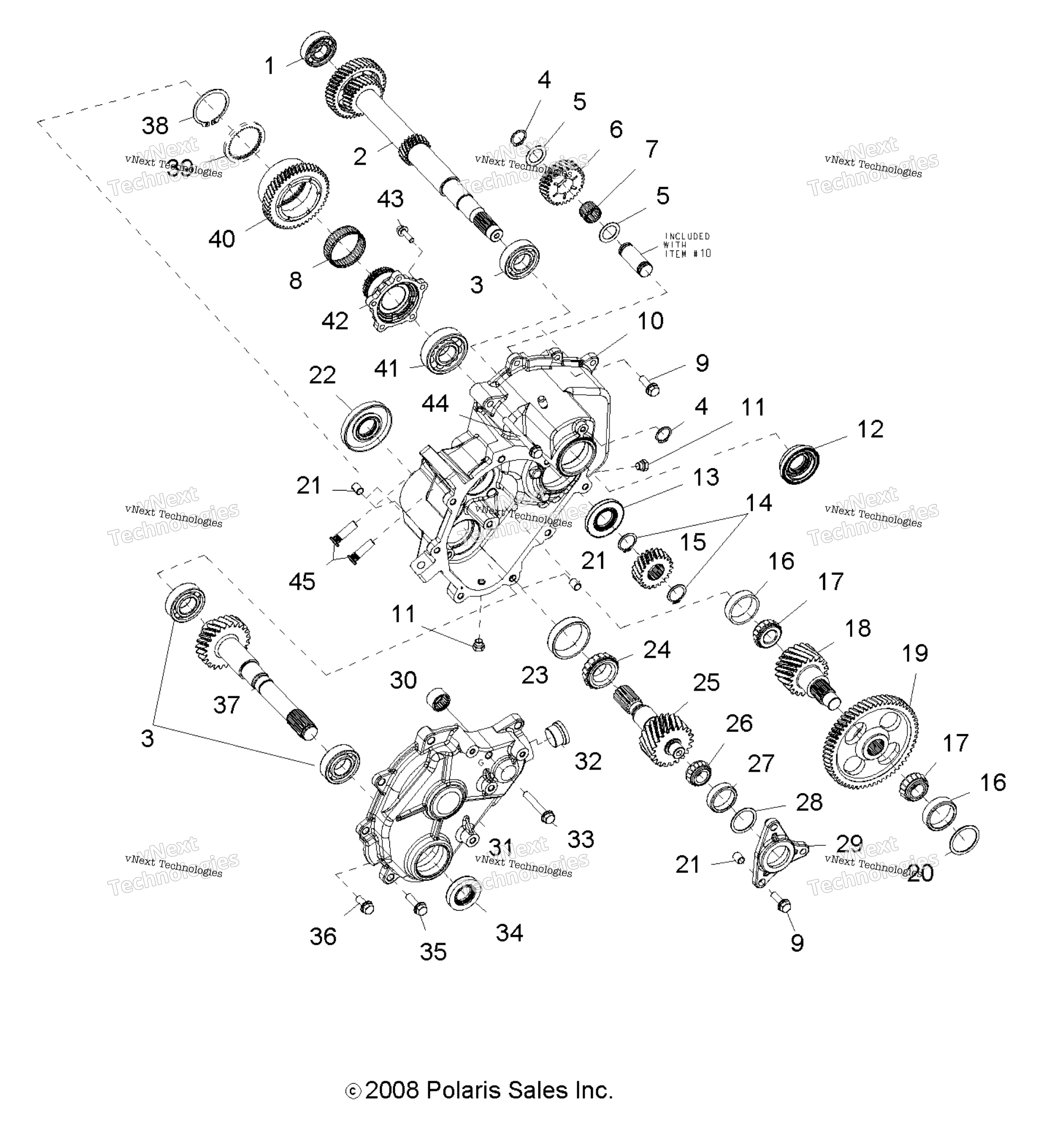 Трансмиссия, главный редуктор Internal Components 1