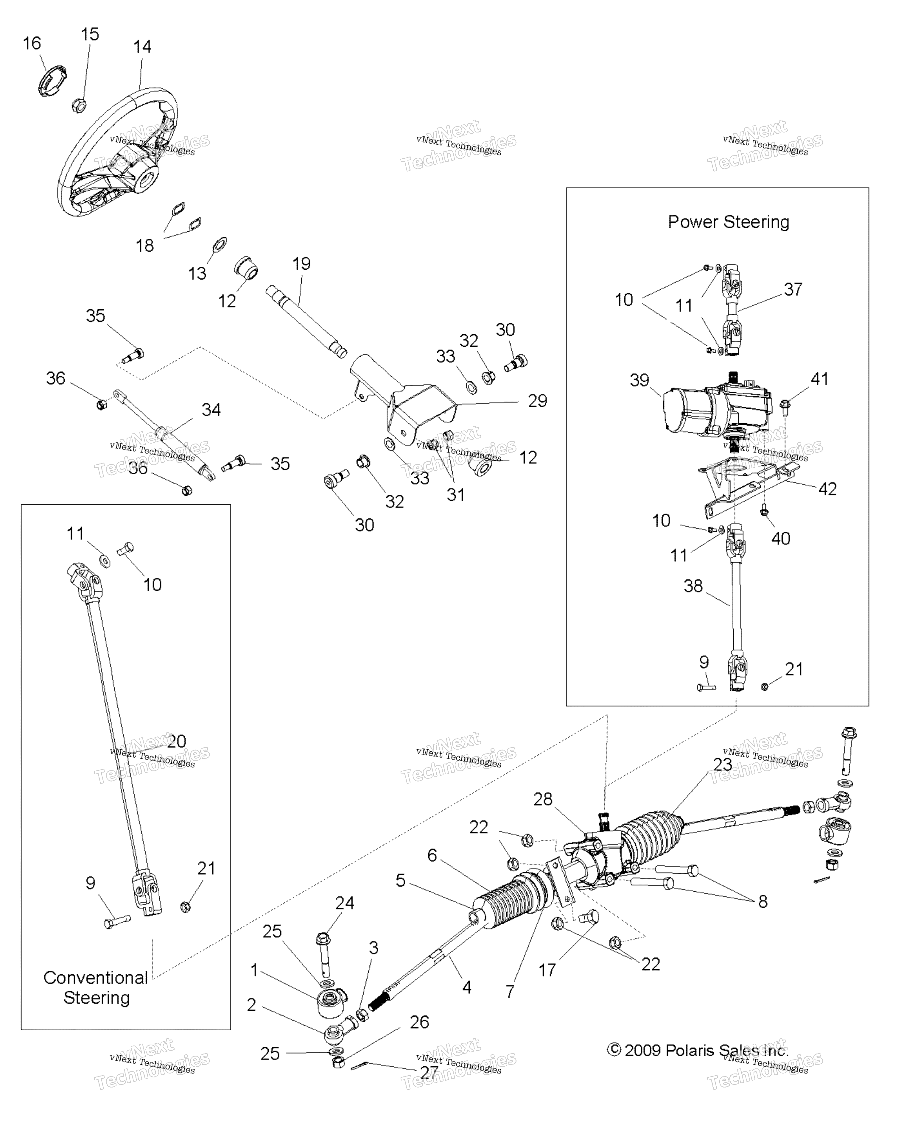 Steering, рулевое управление Asm. All Options