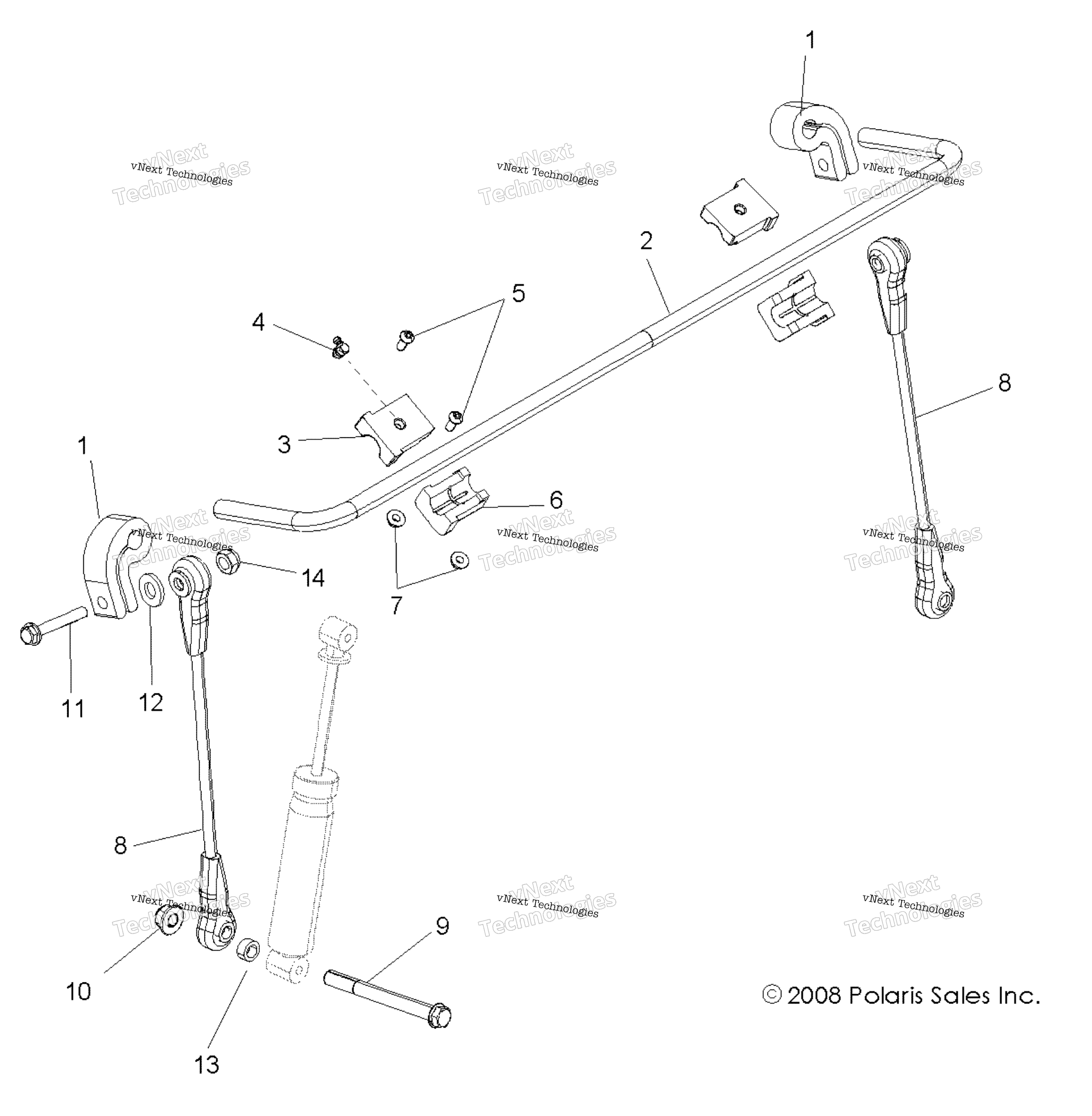 Suspension, Stabilizer Bar, передний