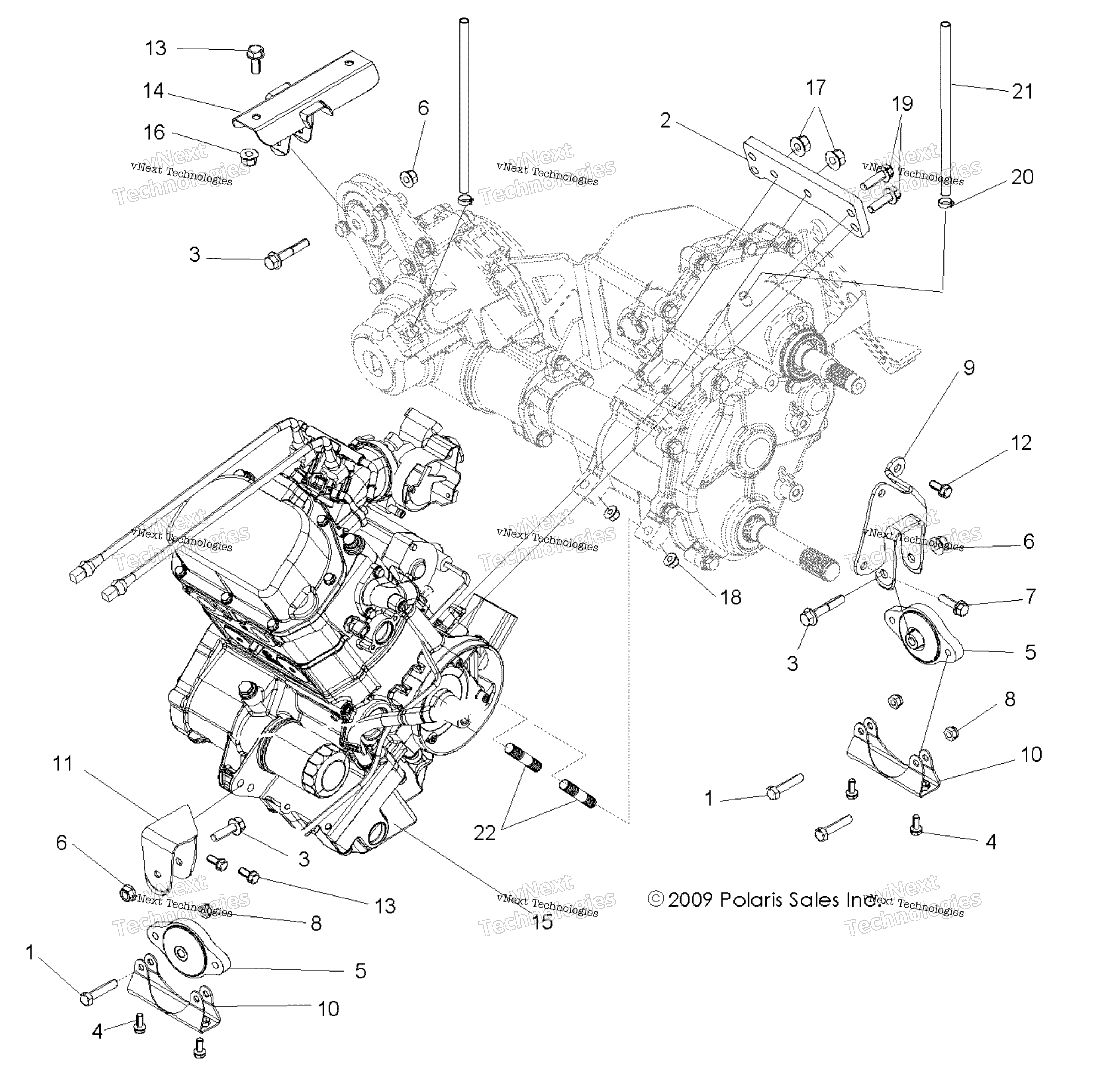 Engine, трансмиссия крепление All Options