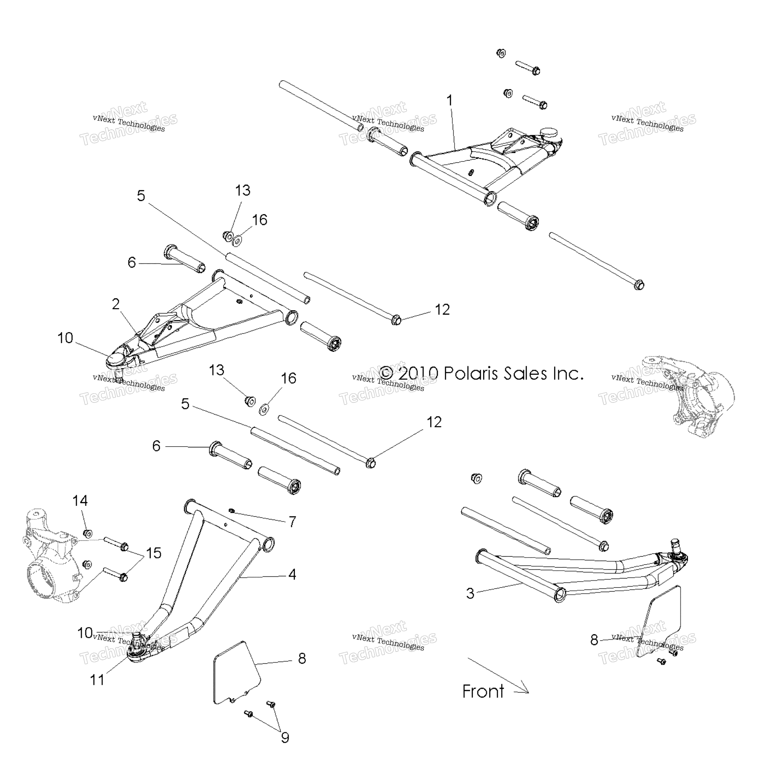 Подвеска, передняя Control Arms All Options
