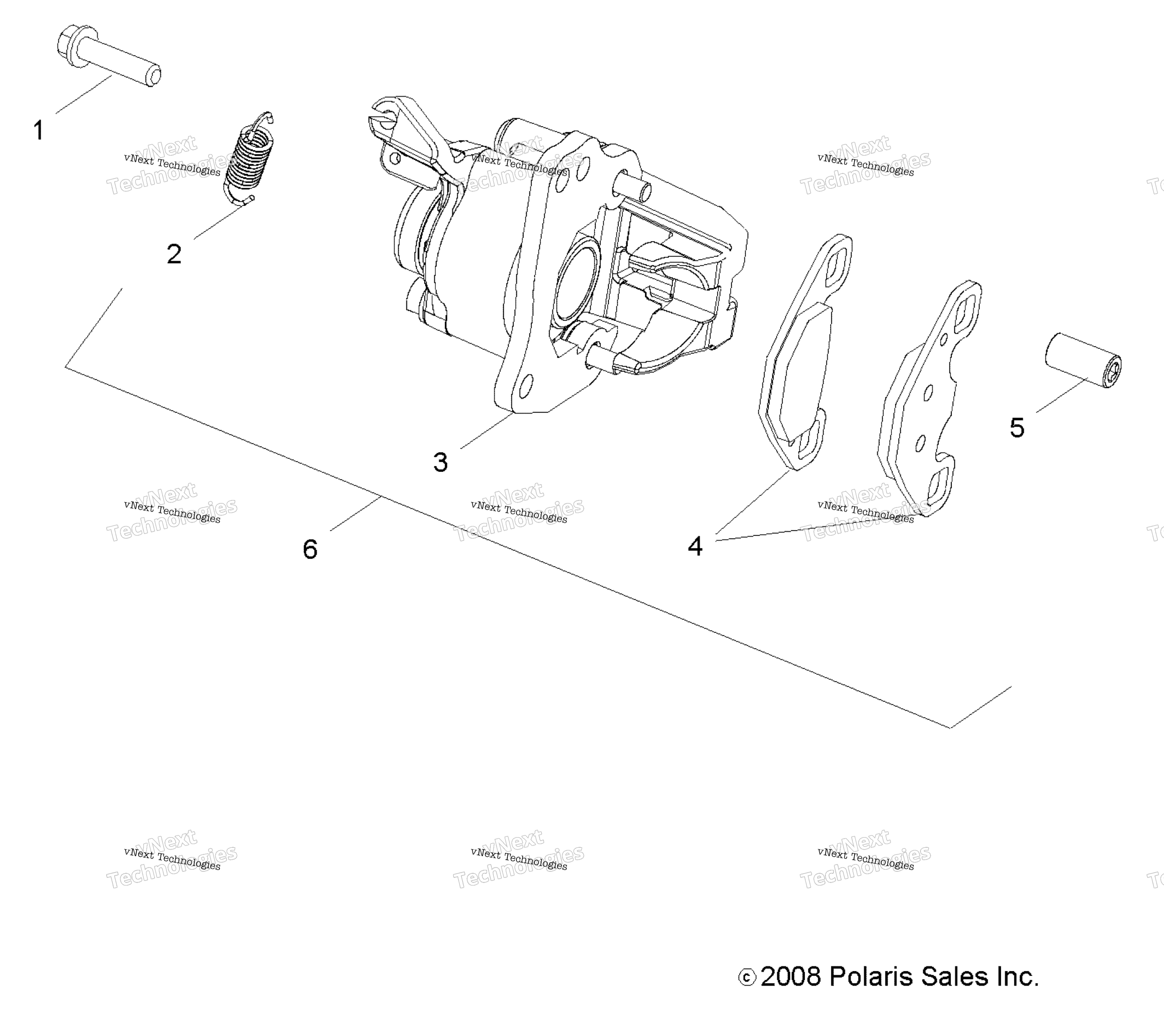 Brakes, Caliper, задний