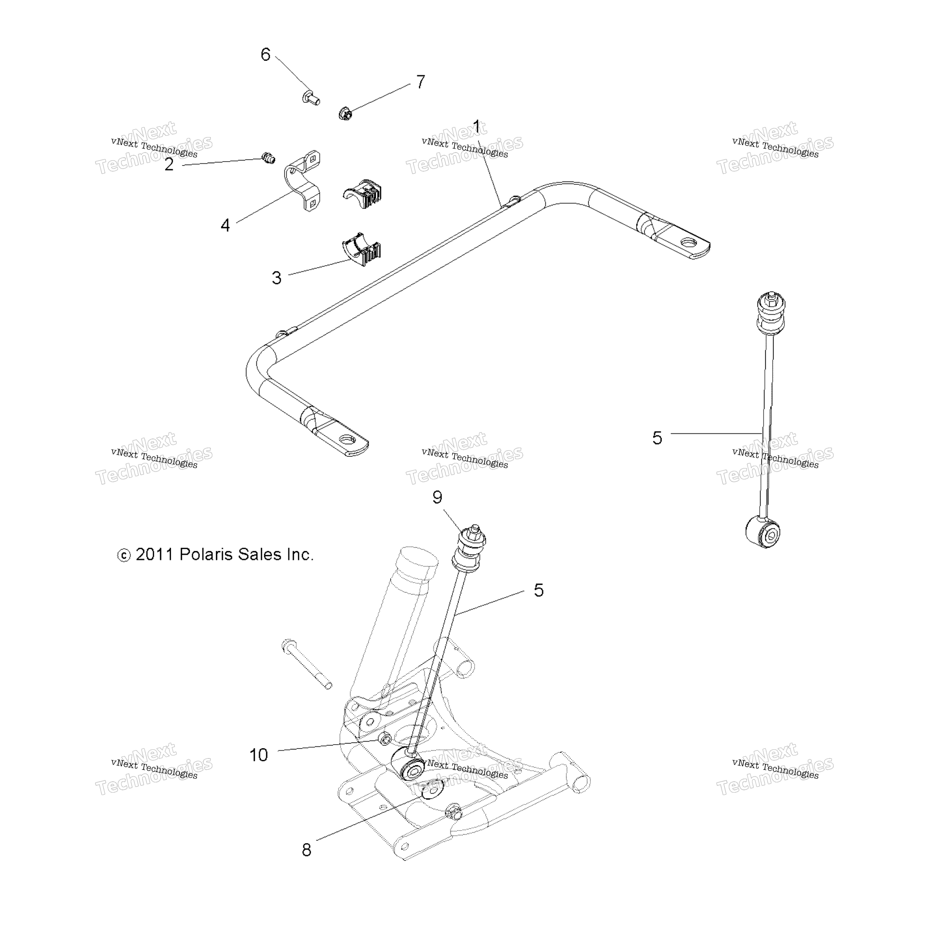 Suspension, Stabilizer Bar, задний