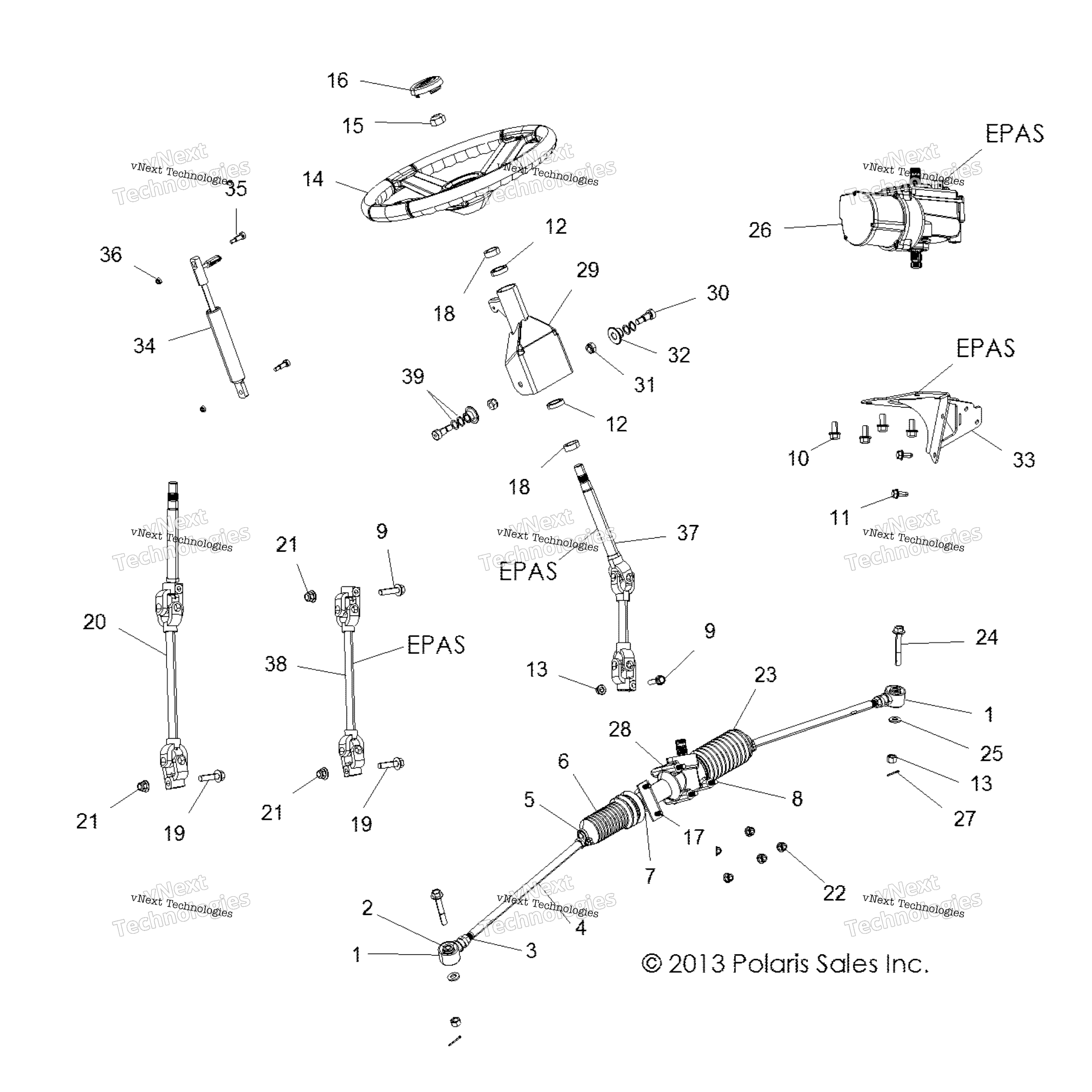 Steering, рулевое управление Asm. All Options