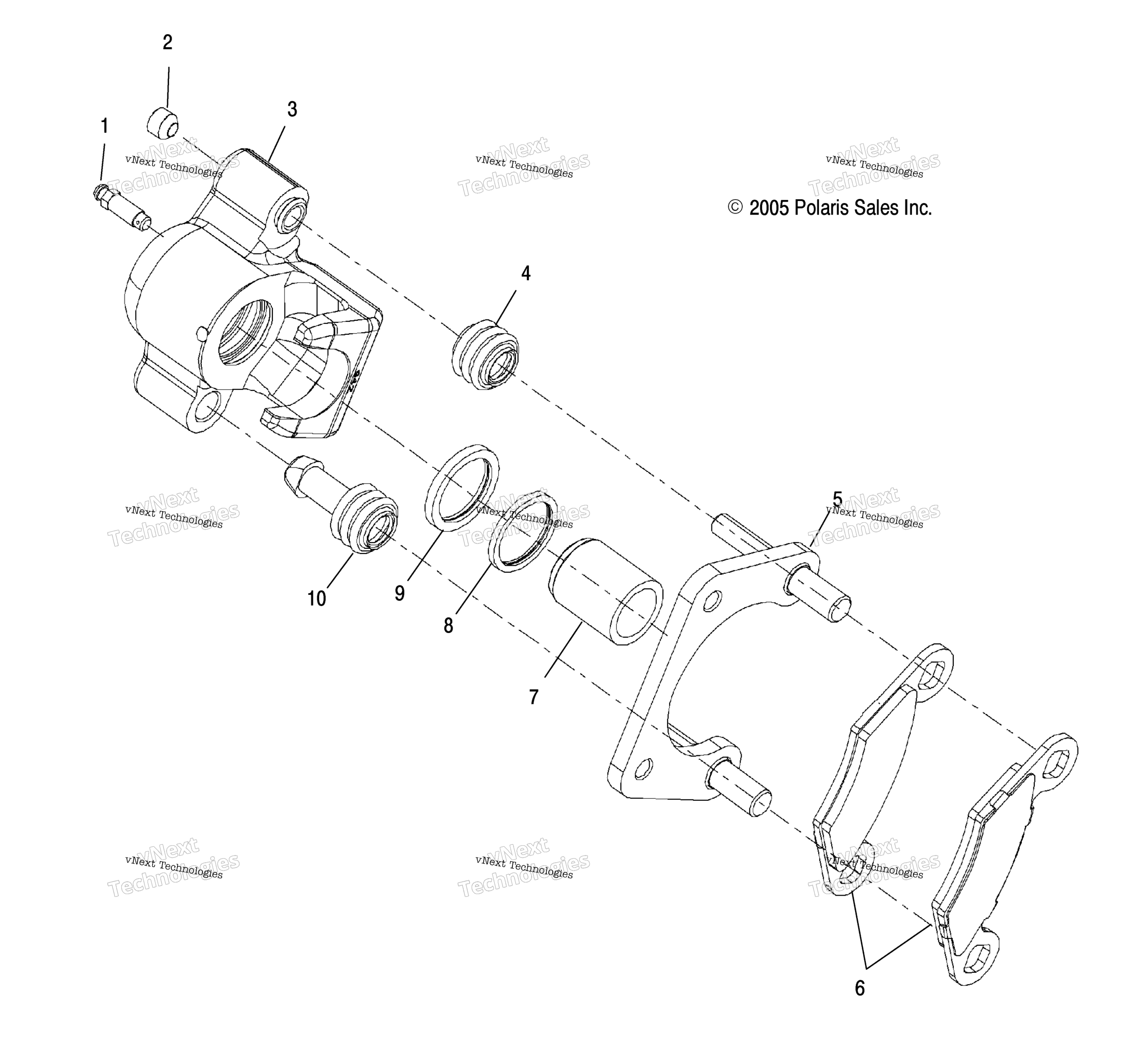 Тормоза, задний суппорт