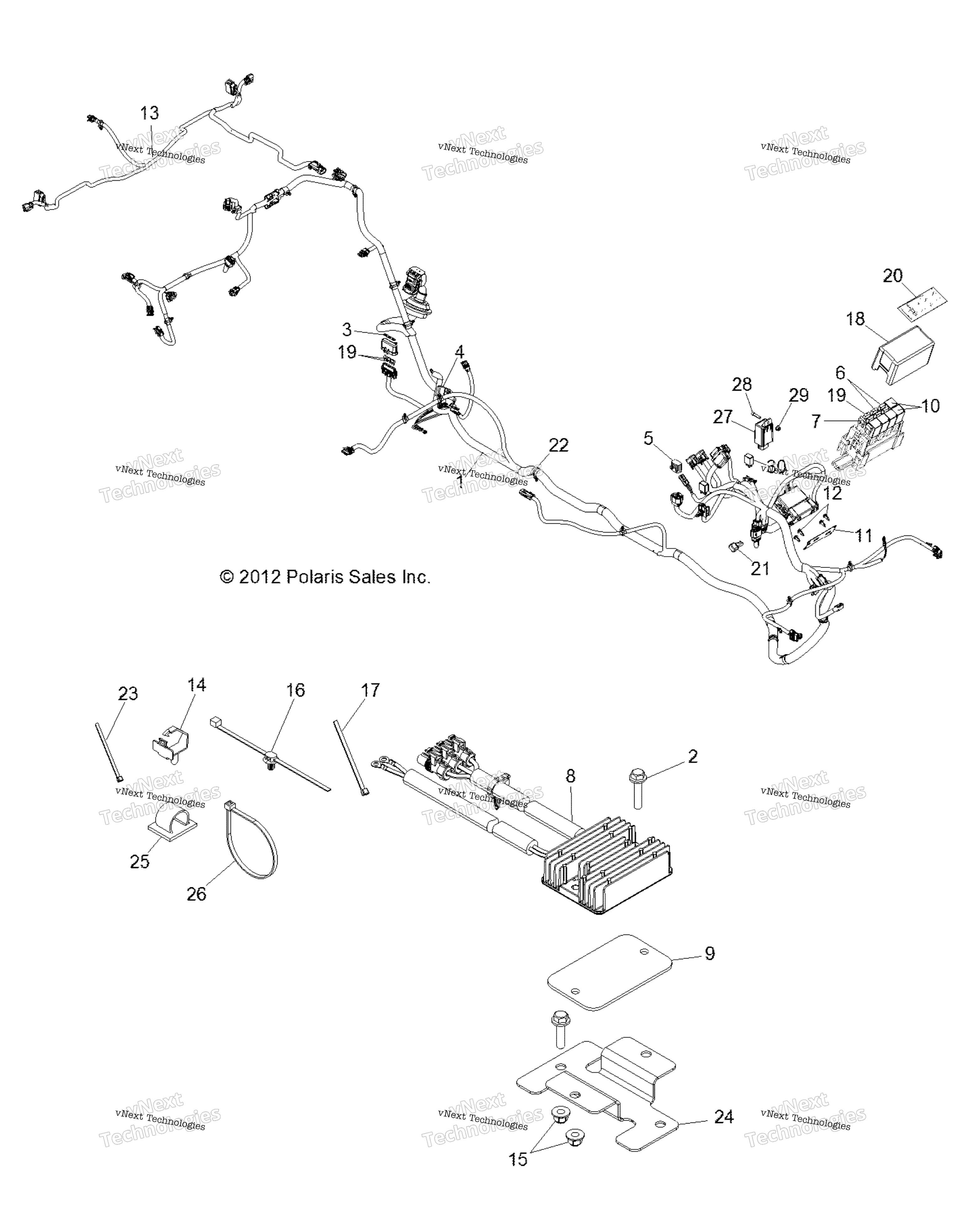 Electrical, провод Harness, Eps