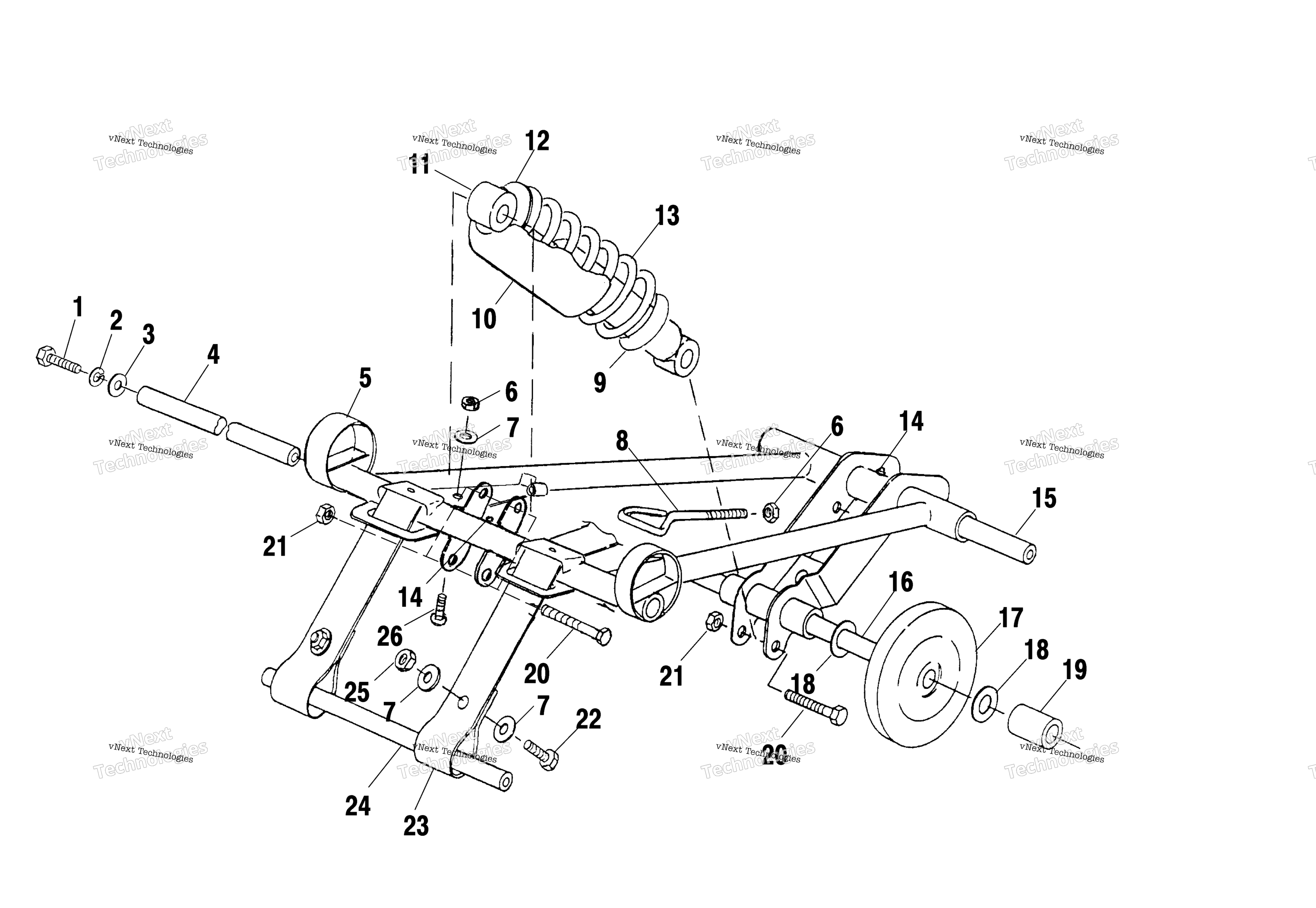 Передняя часть Torque Arm