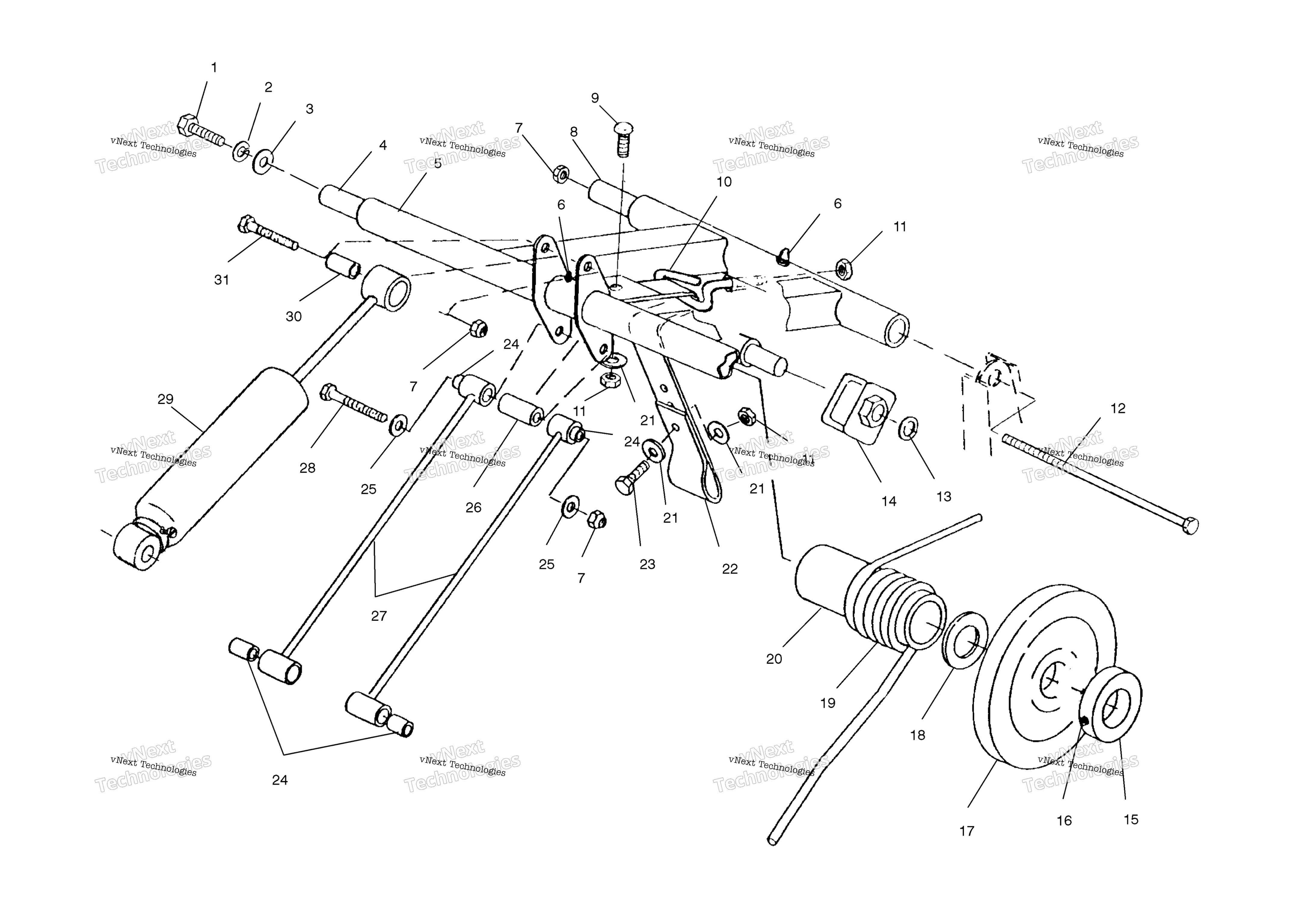 Задняя часть Torque Arm S00ss7as