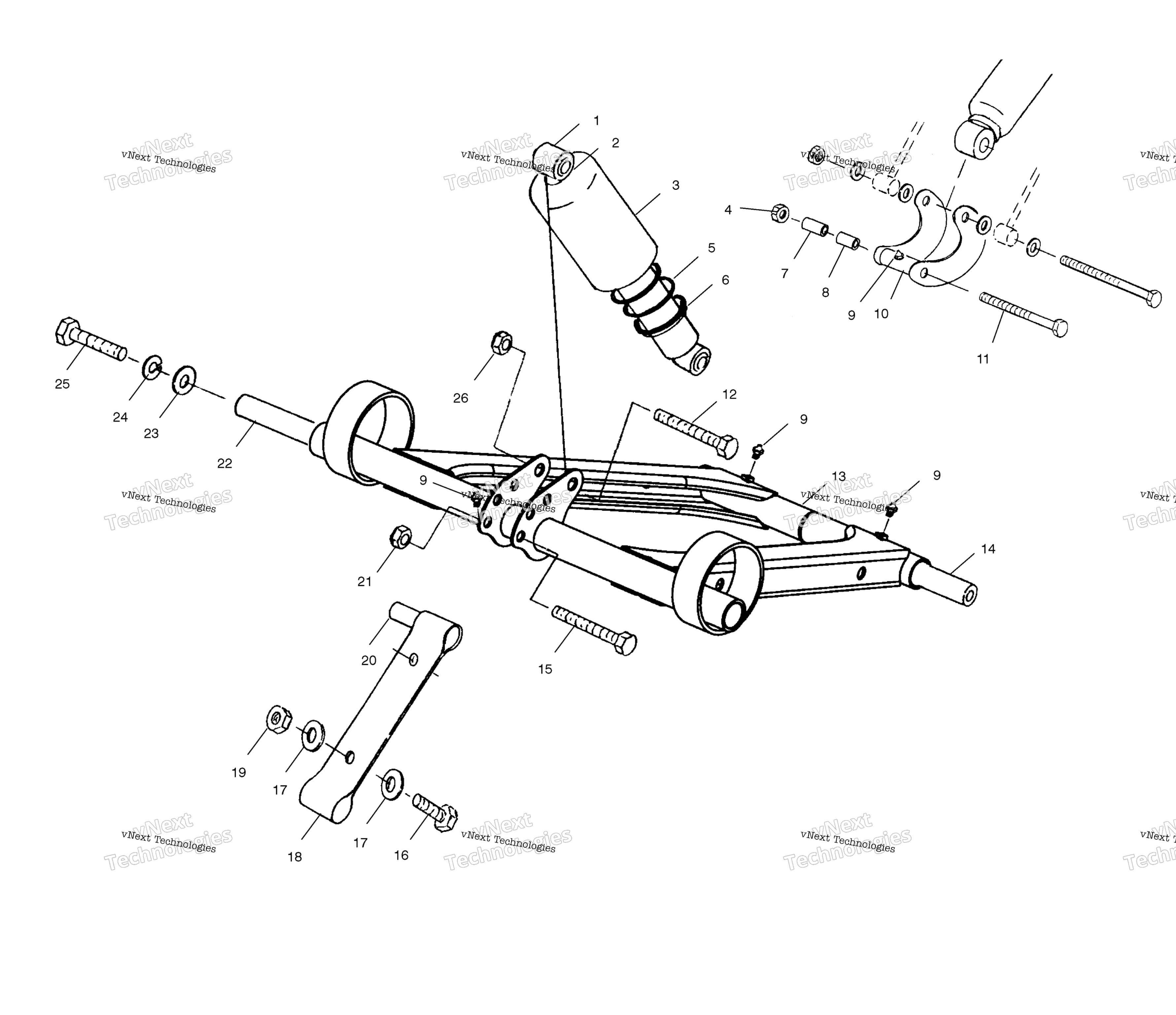 Передняя часть Torque Arm