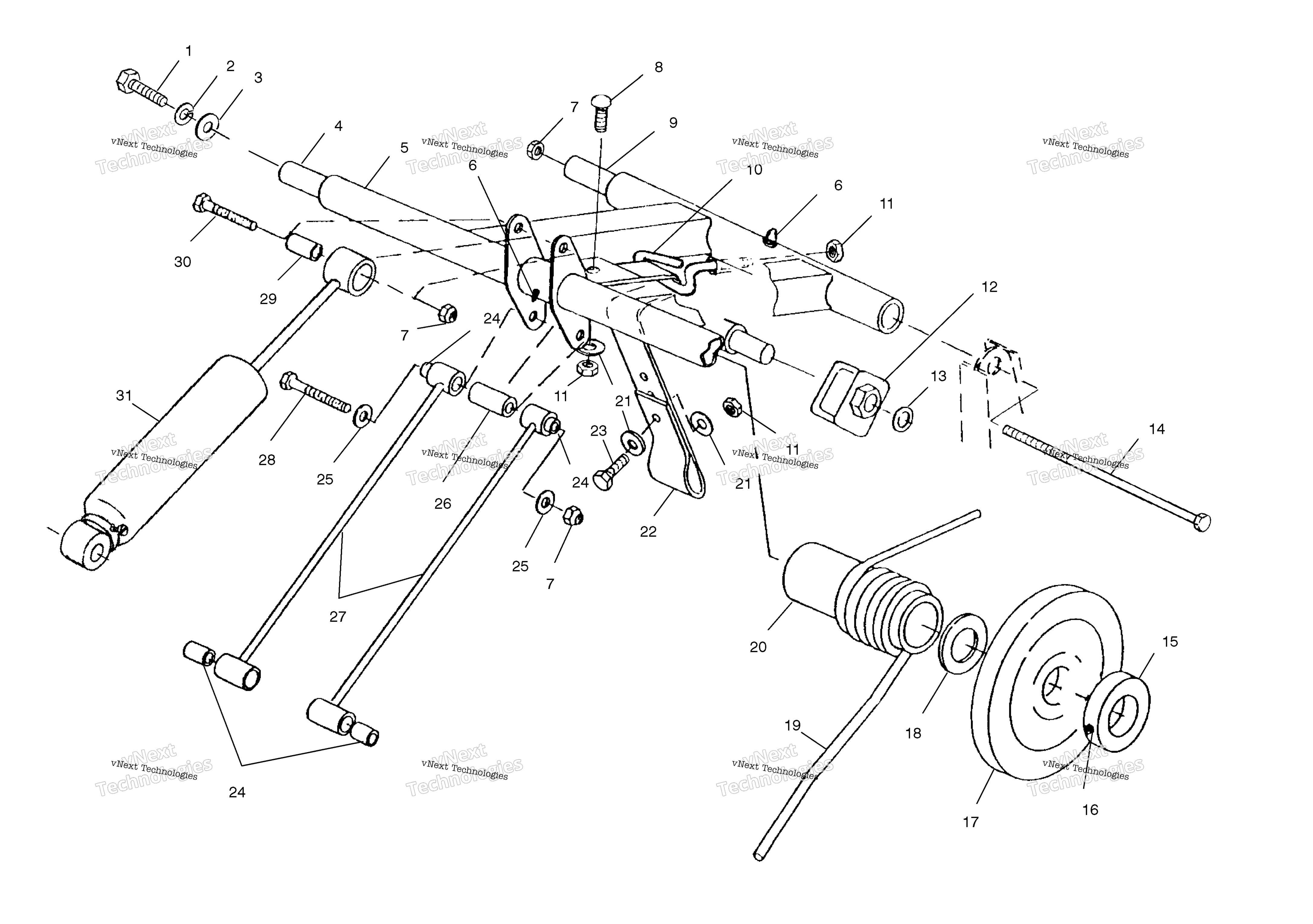 Задняя часть Torque Arm A