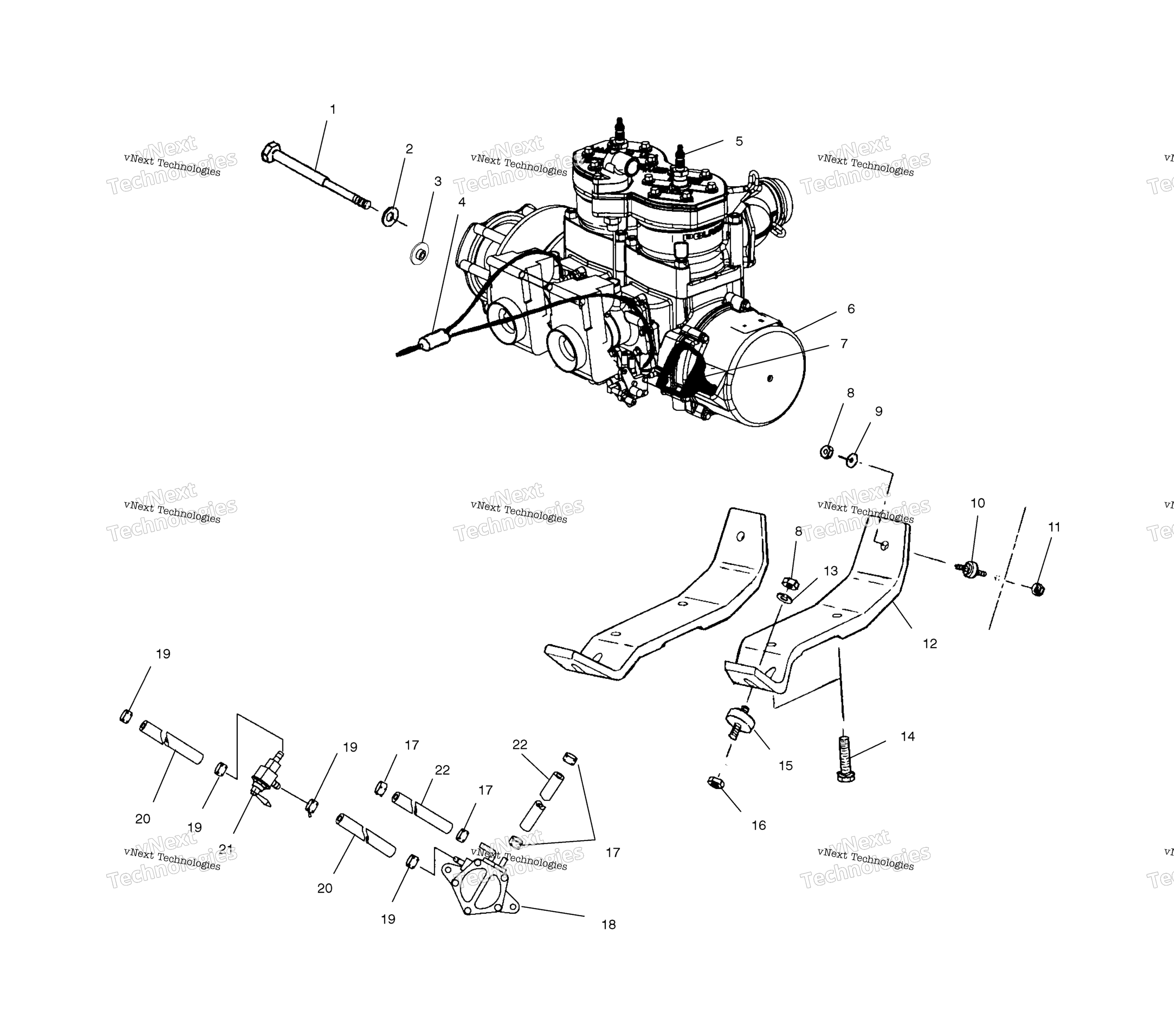 Двигатель Mounting