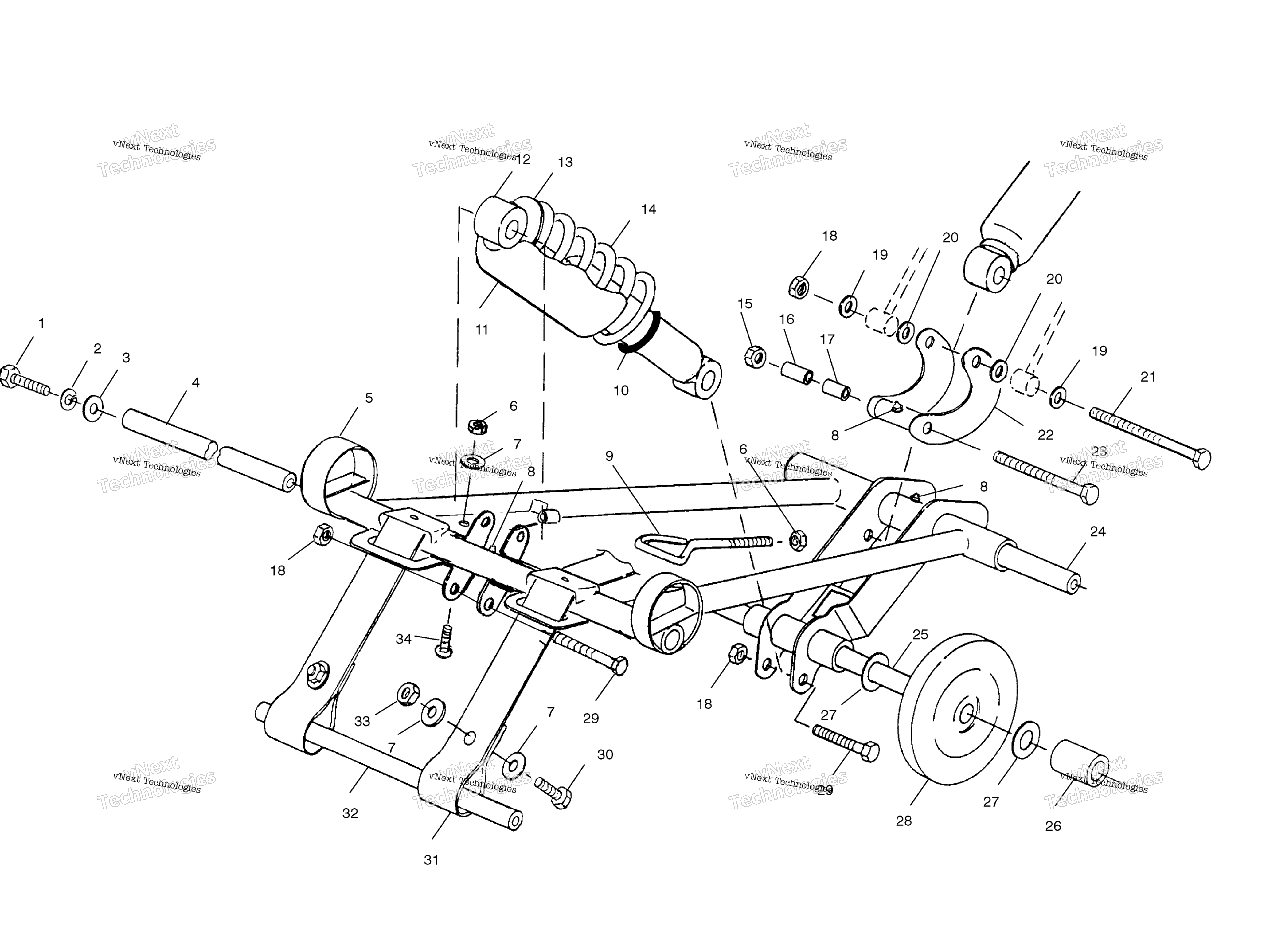 Передняя часть Torque Arm