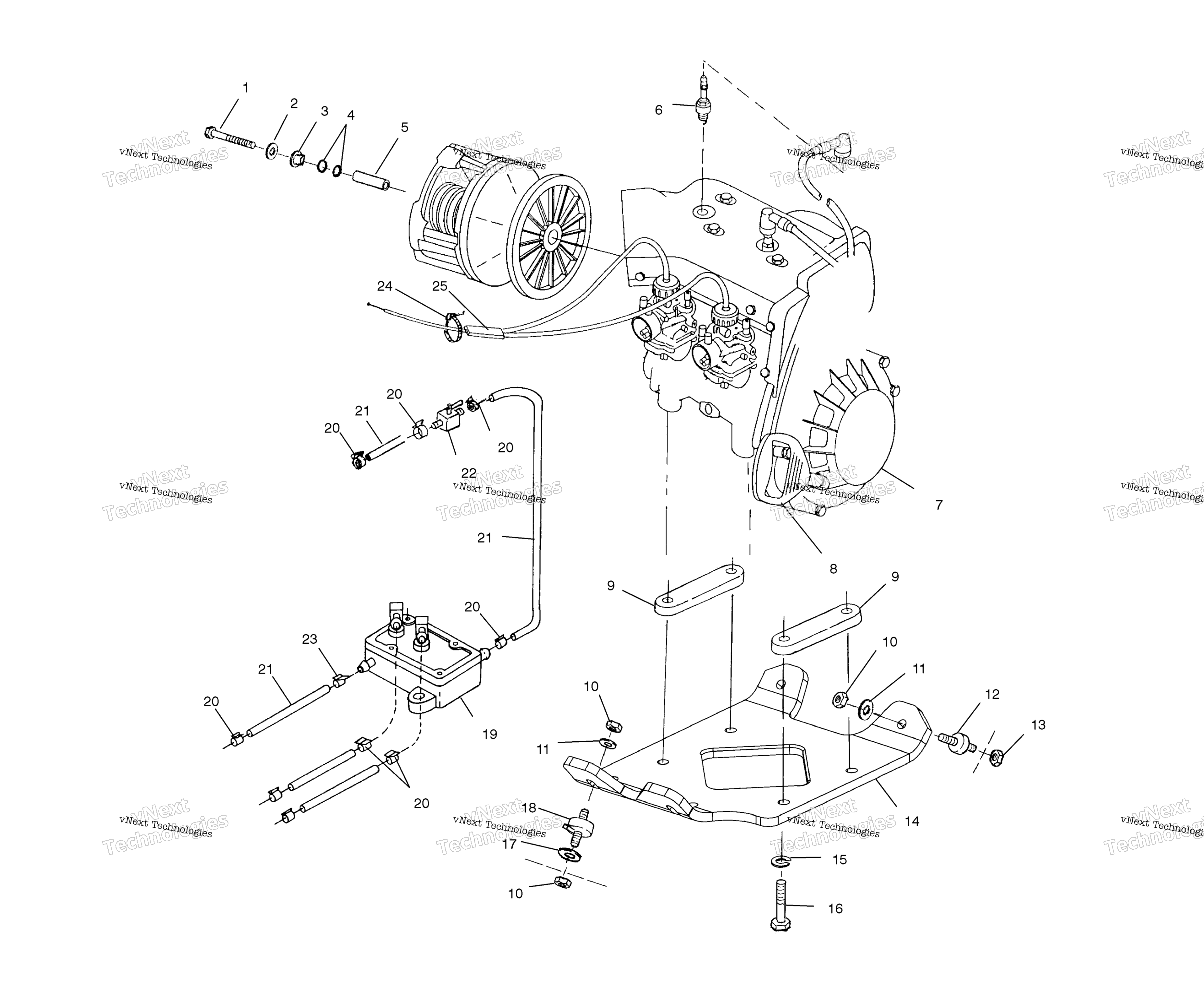Двигатель Mounting