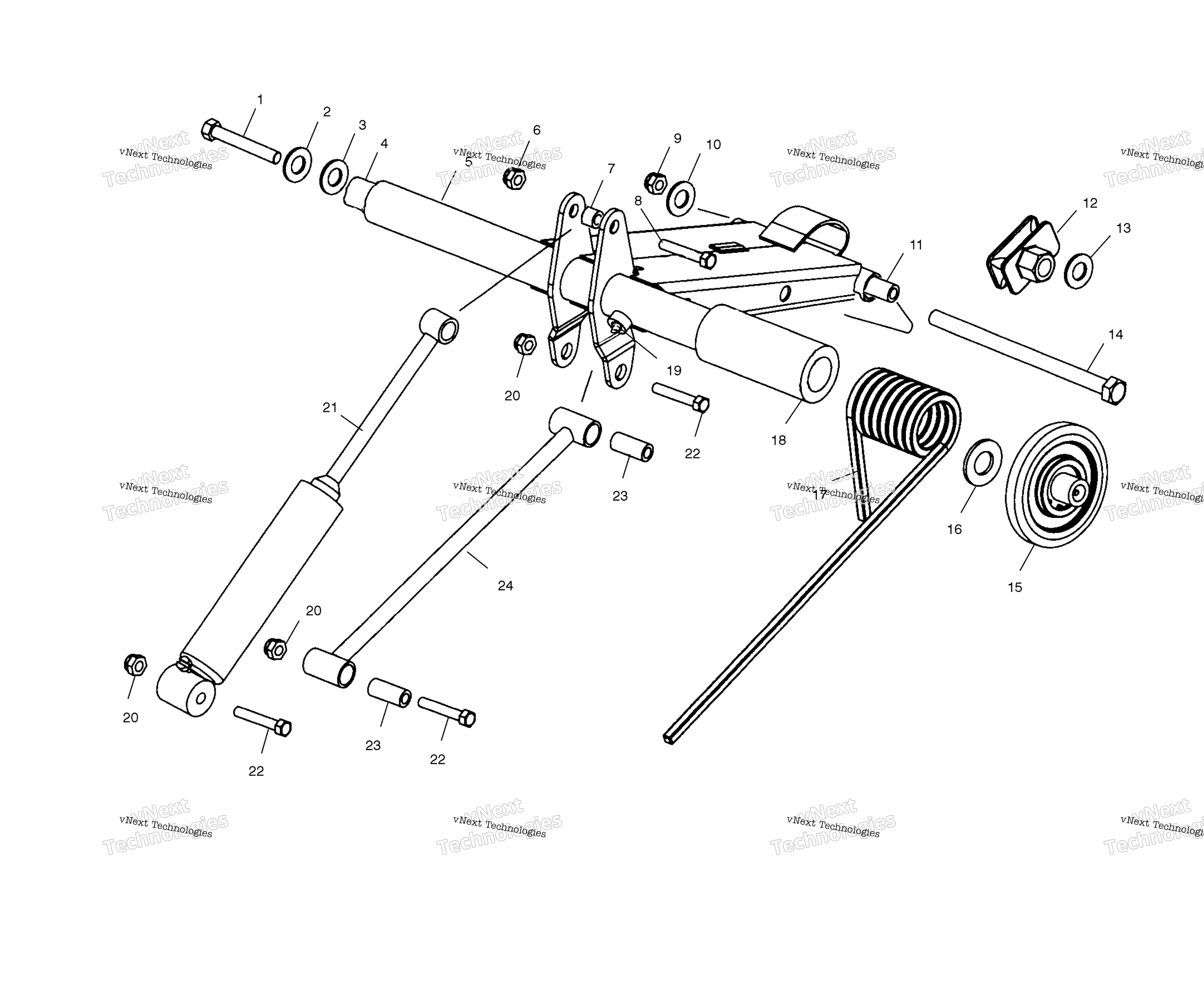 Задняя часть Torque Arm A