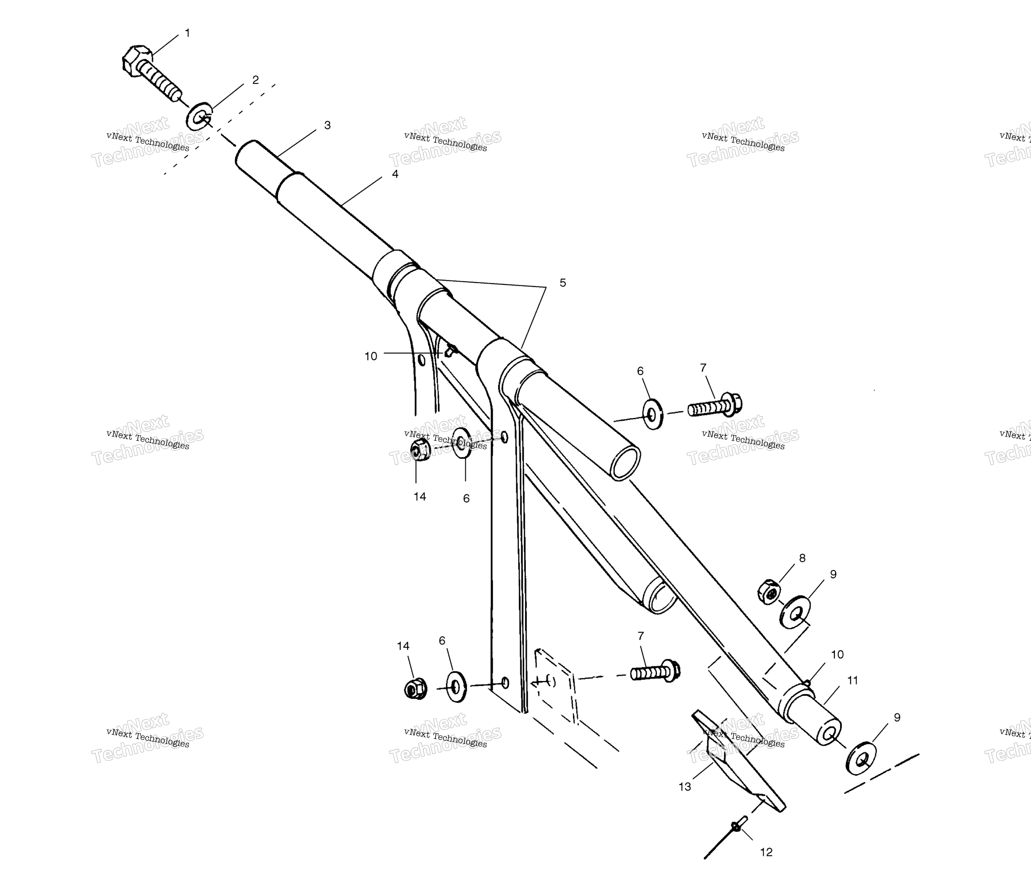 Передняя часть Torque Arm