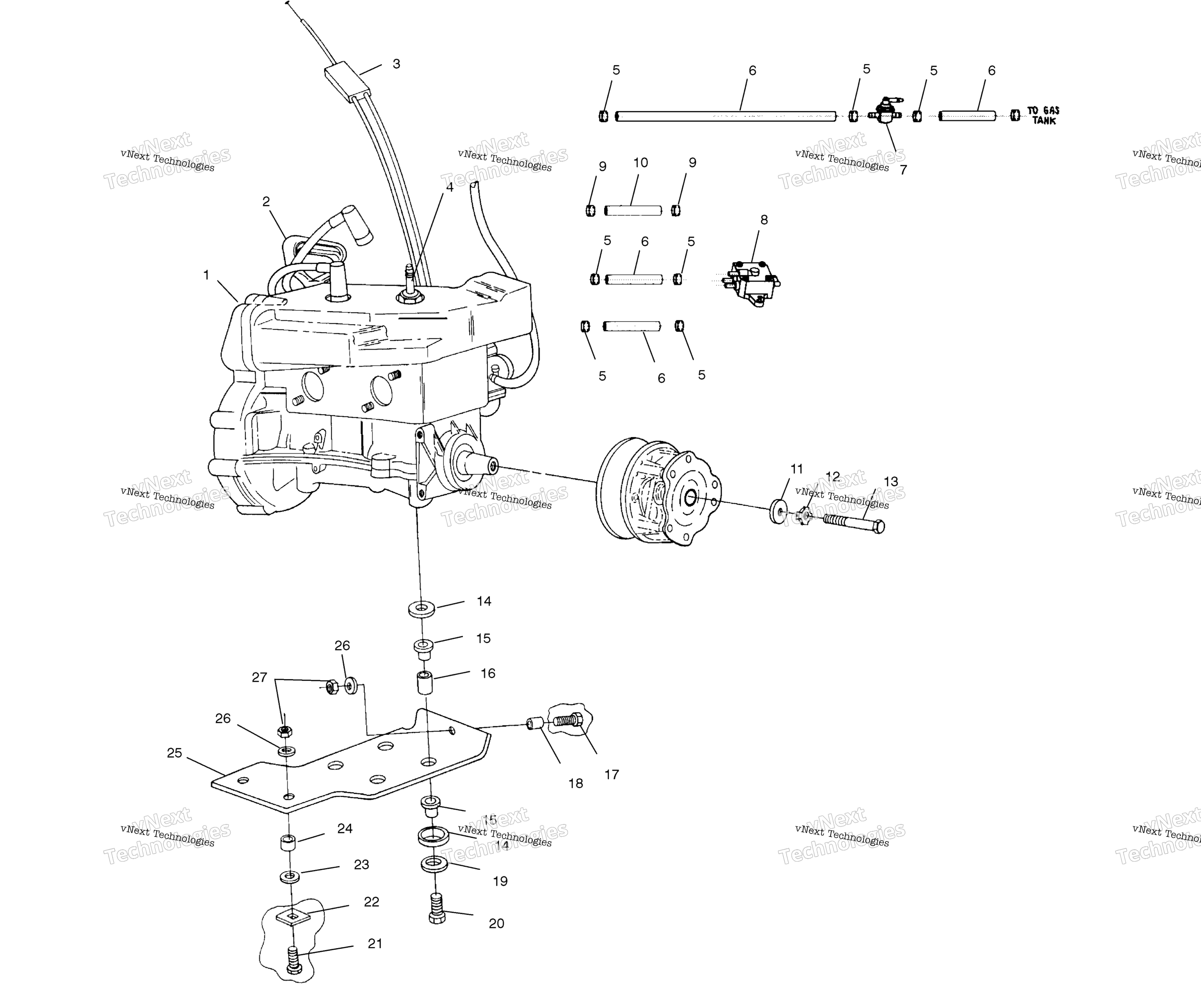 Двигатель Mounting
