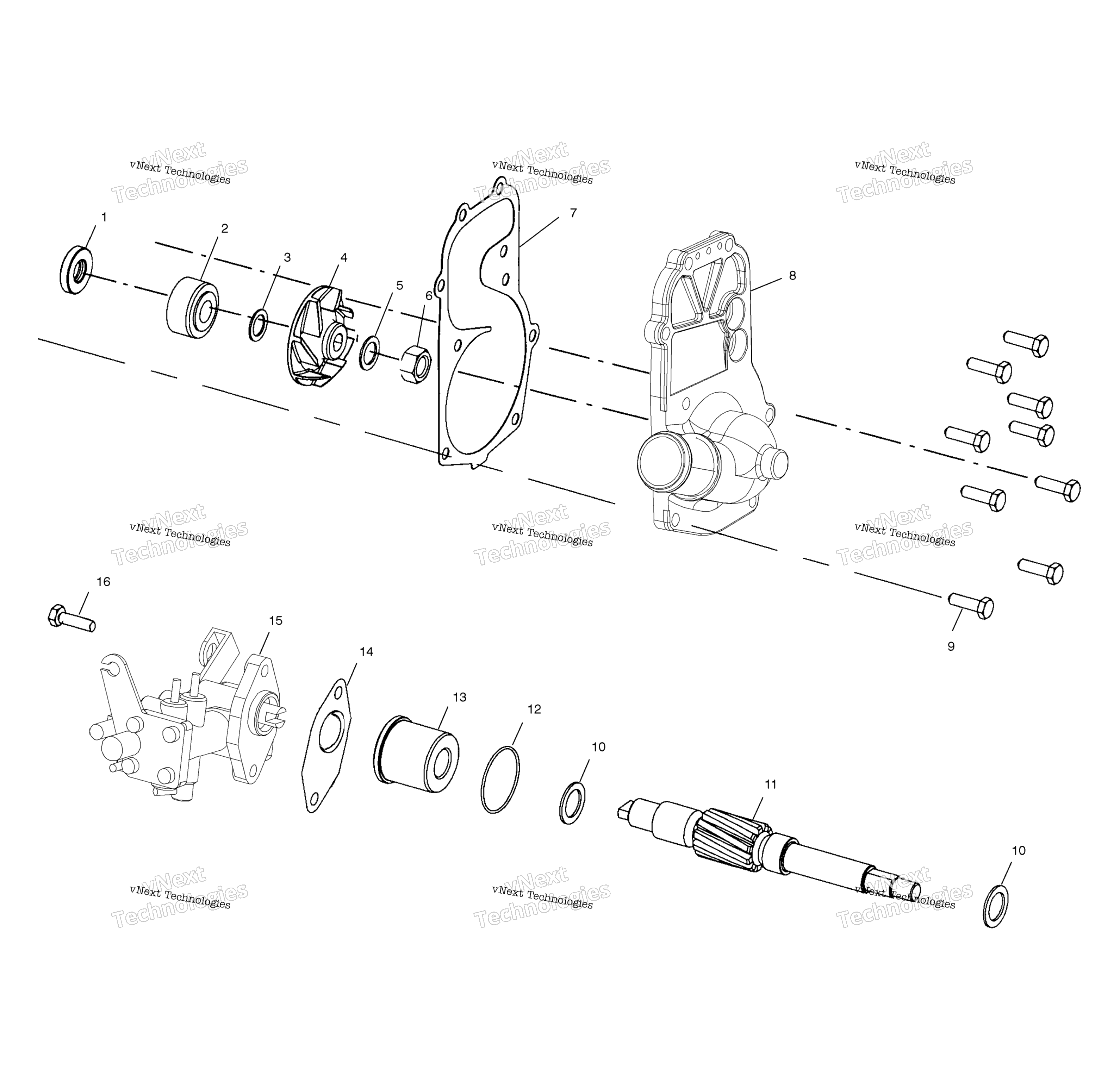 Система охлаждения Pump/Oil Pump S01np5cs