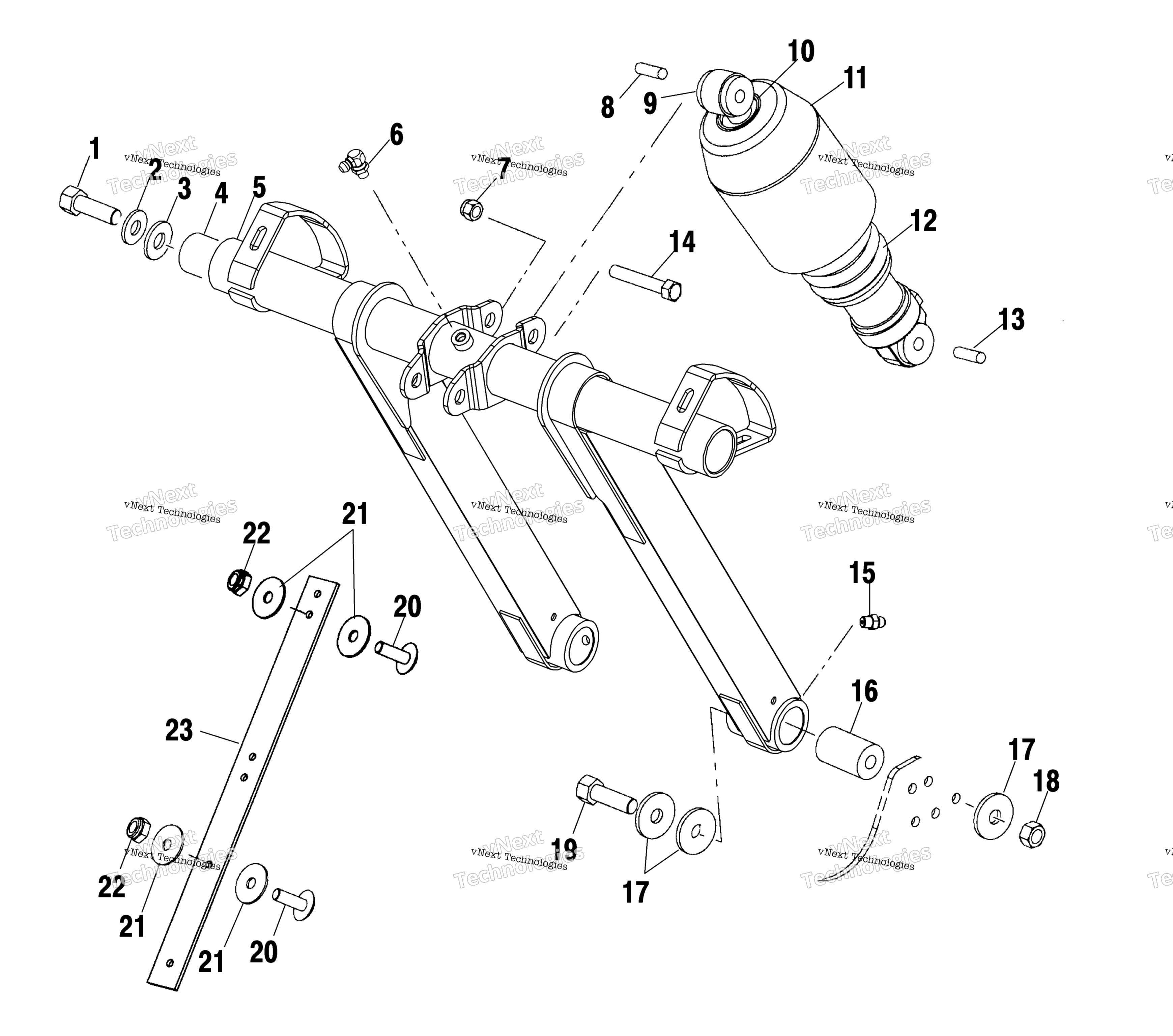 Передняя часть Torque Arm