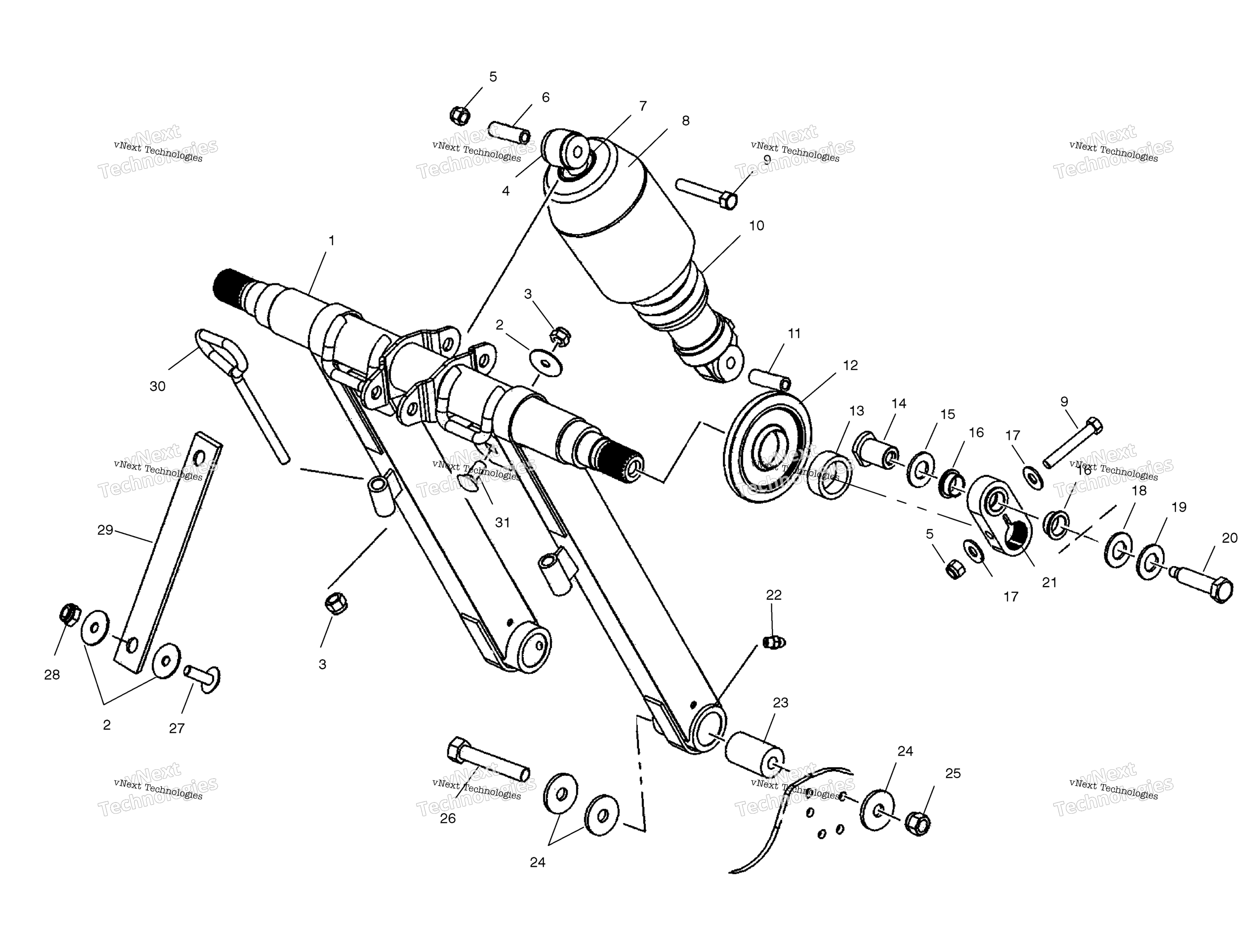 Передняя часть Torque Arm