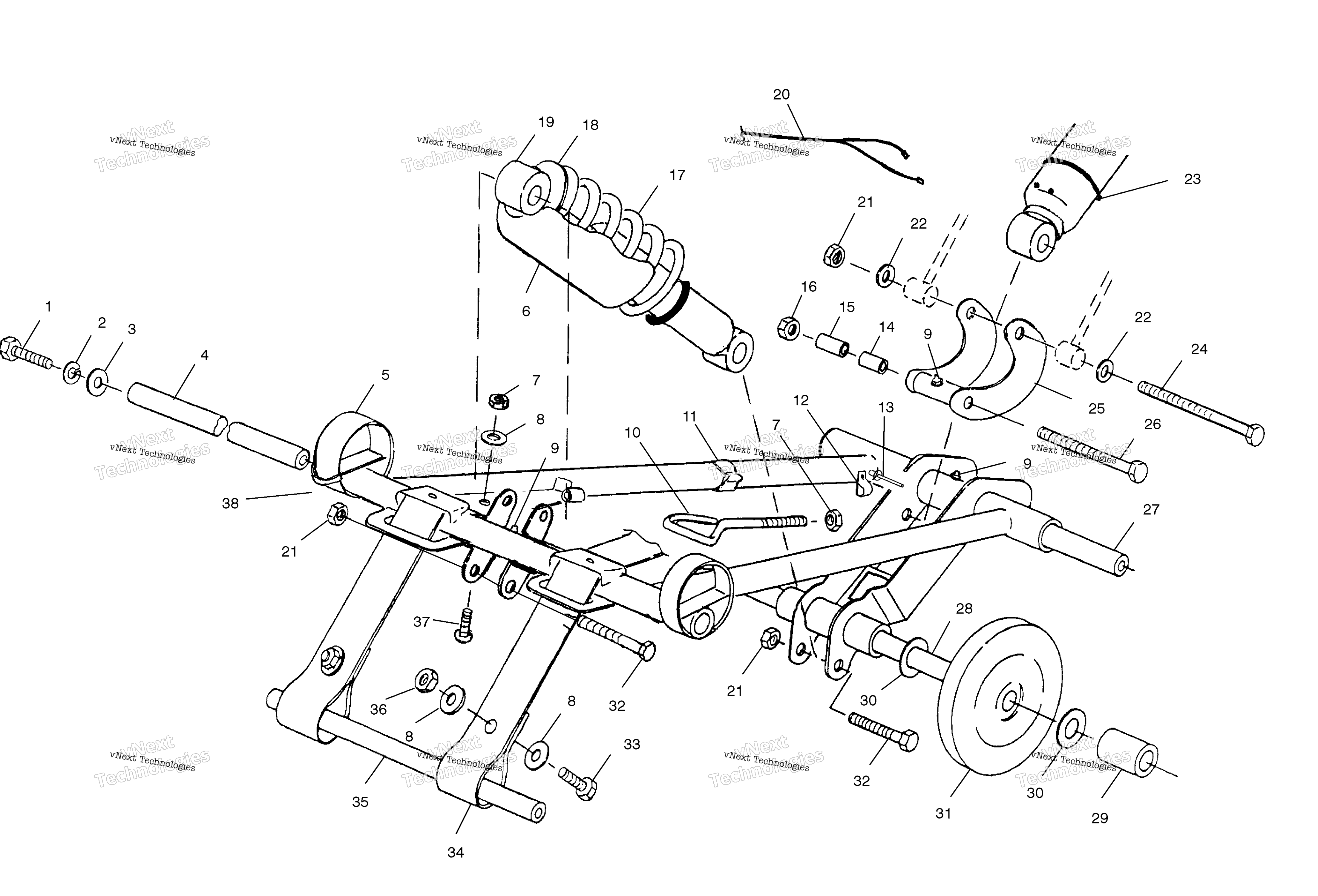 Передняя часть Torque Arm
