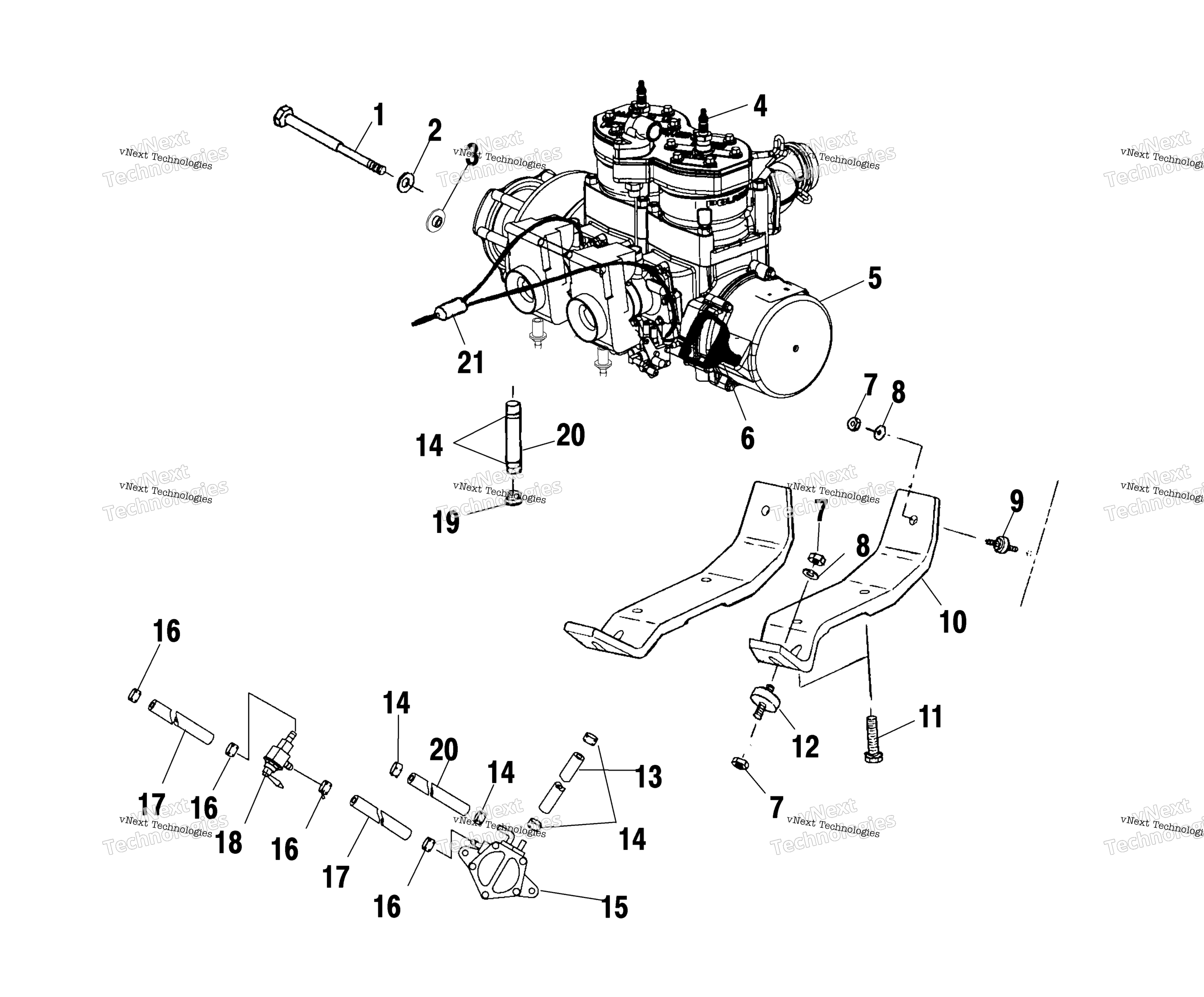 Двигатель Mounting