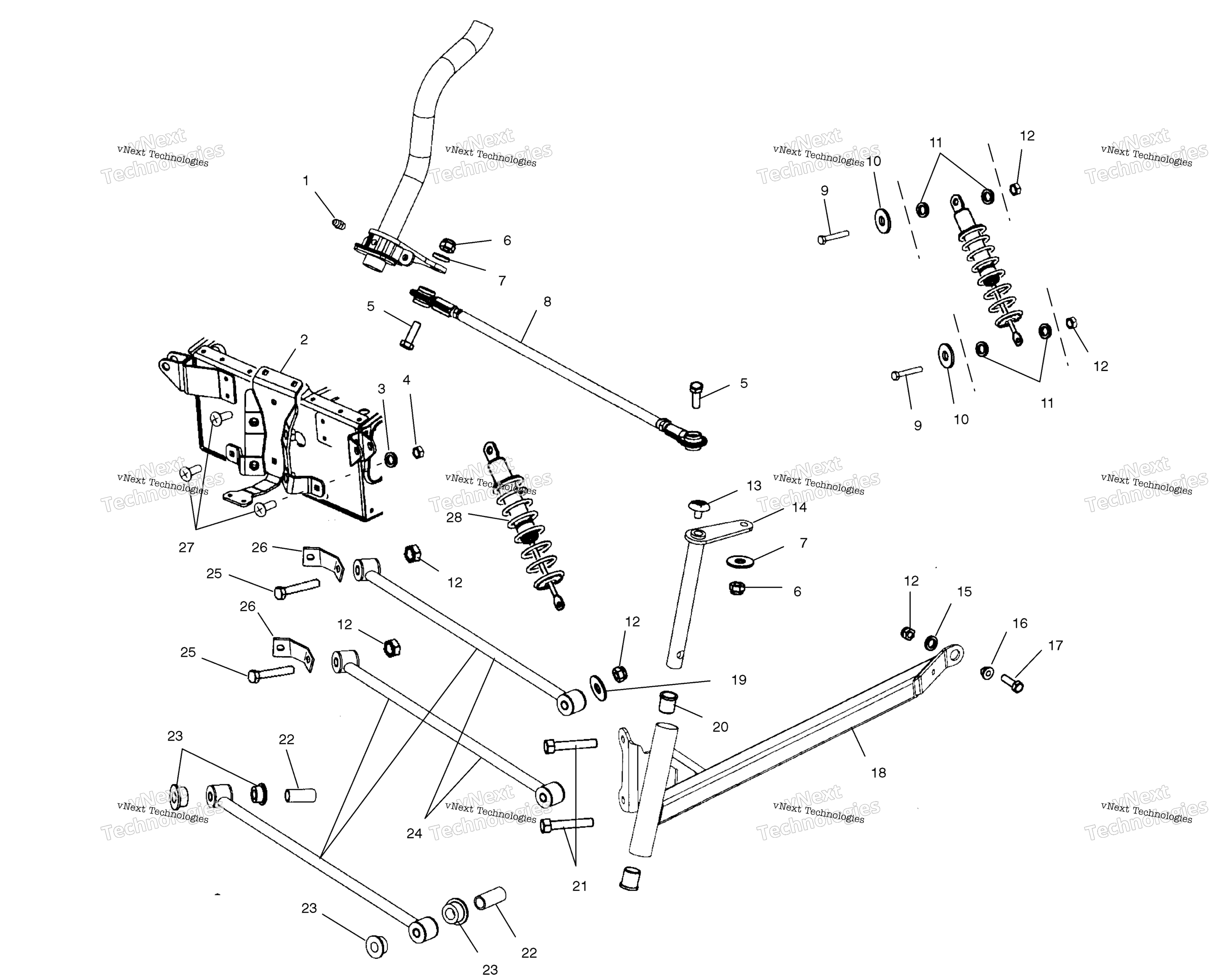 Передняя часть Suspension & Steering