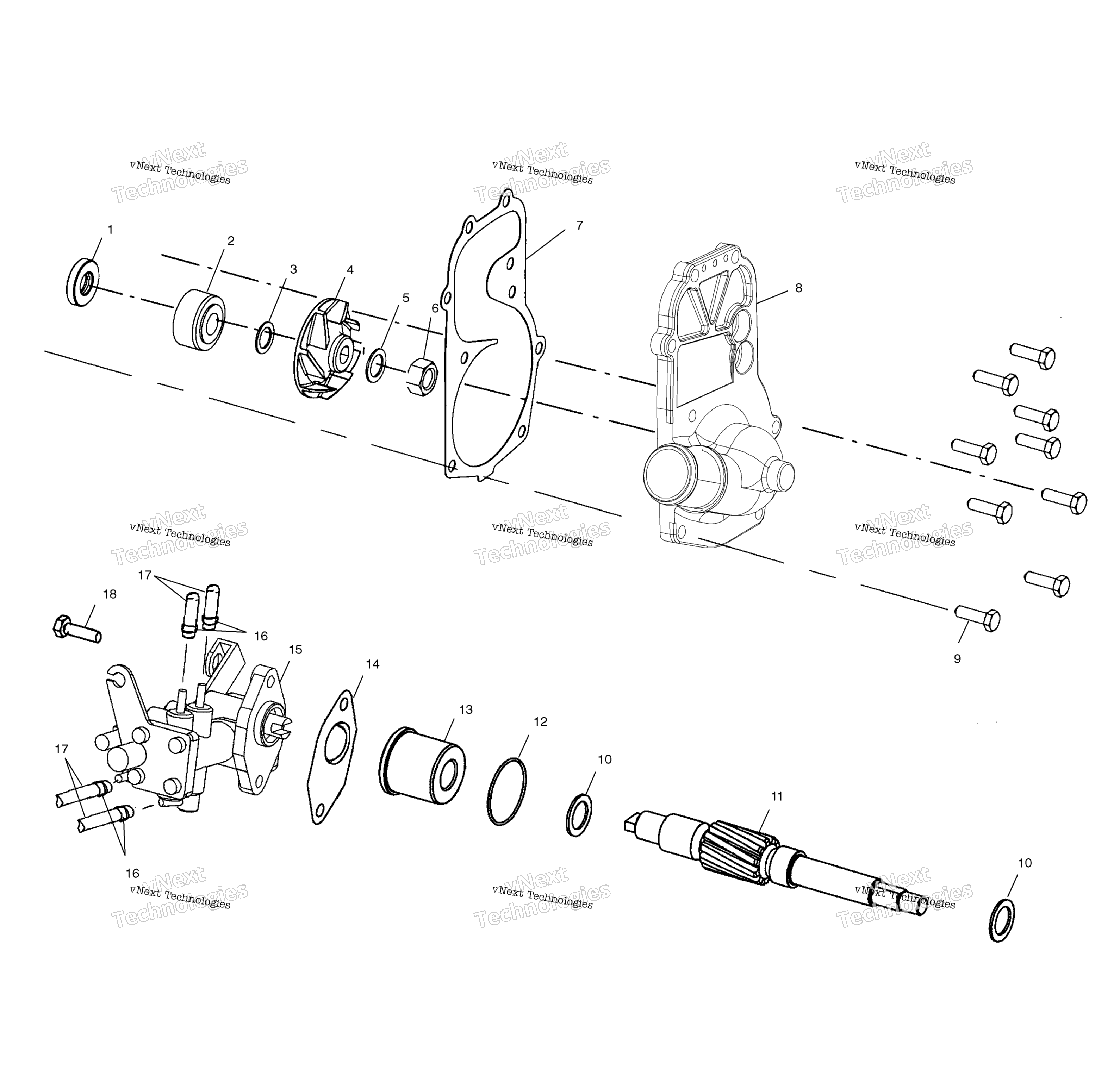 Система охлаждения Pump/Oil Pump