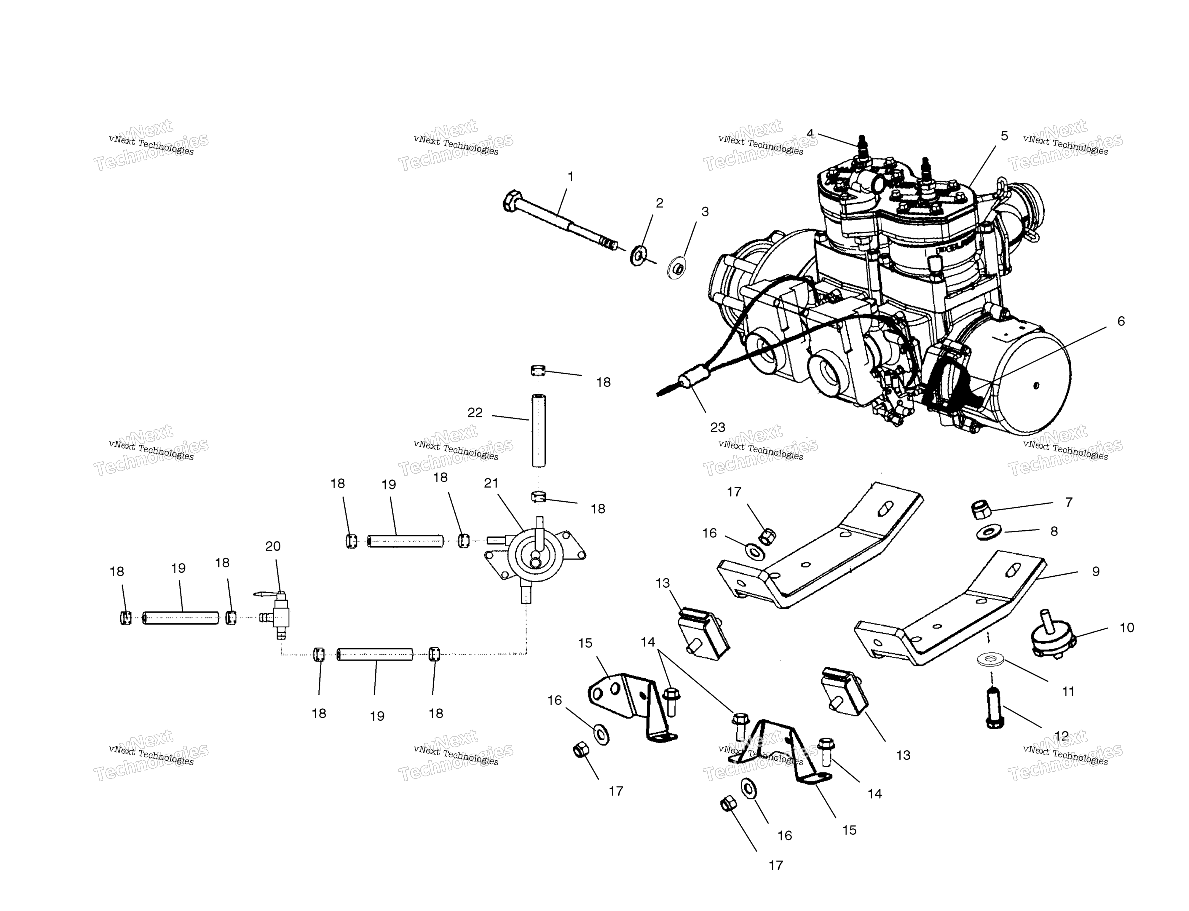 Двигатель Mounting