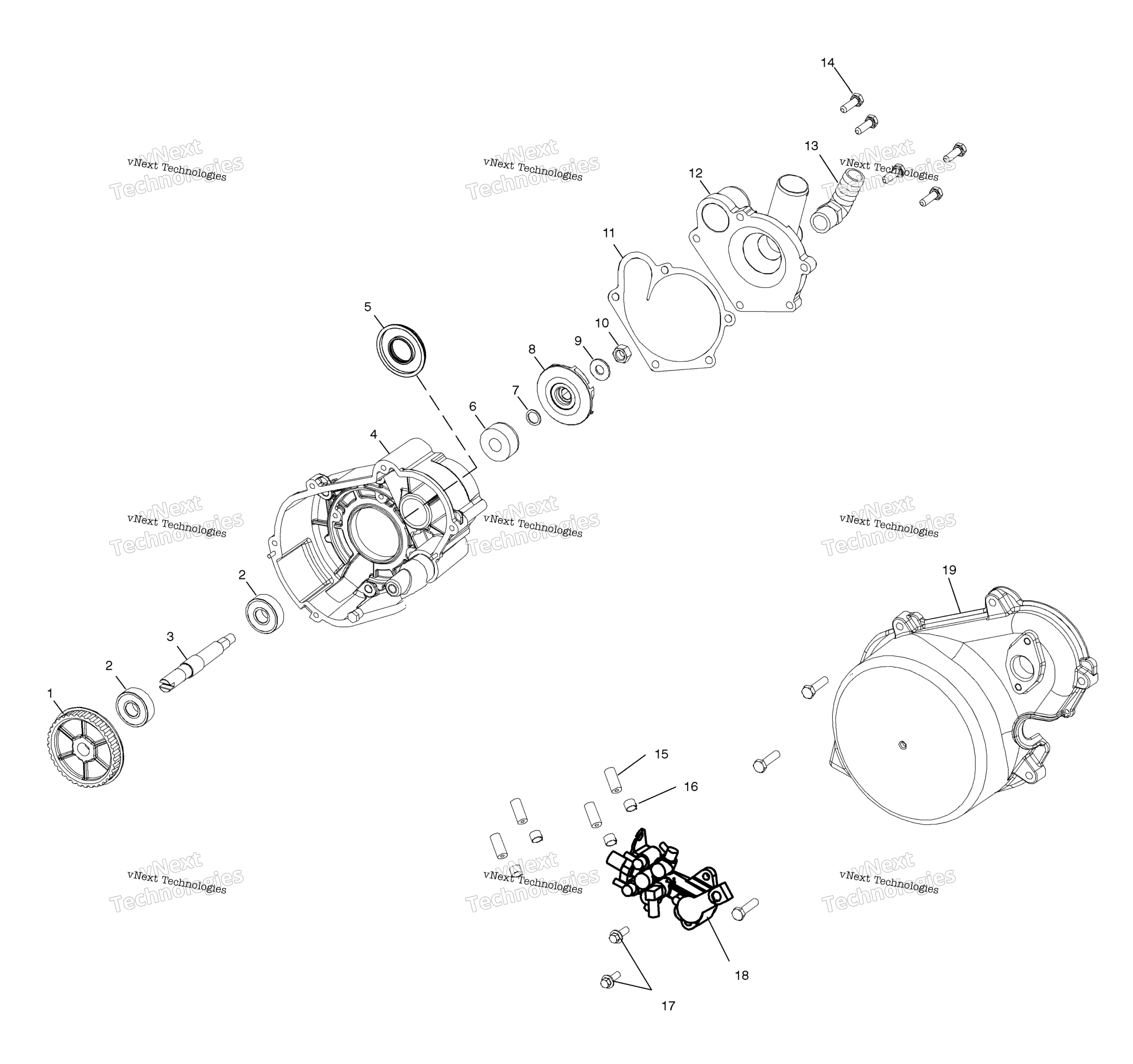 Система охлаждения Pump/Oil Pump S02ne8cs/S02np8cs/Csa/Csb