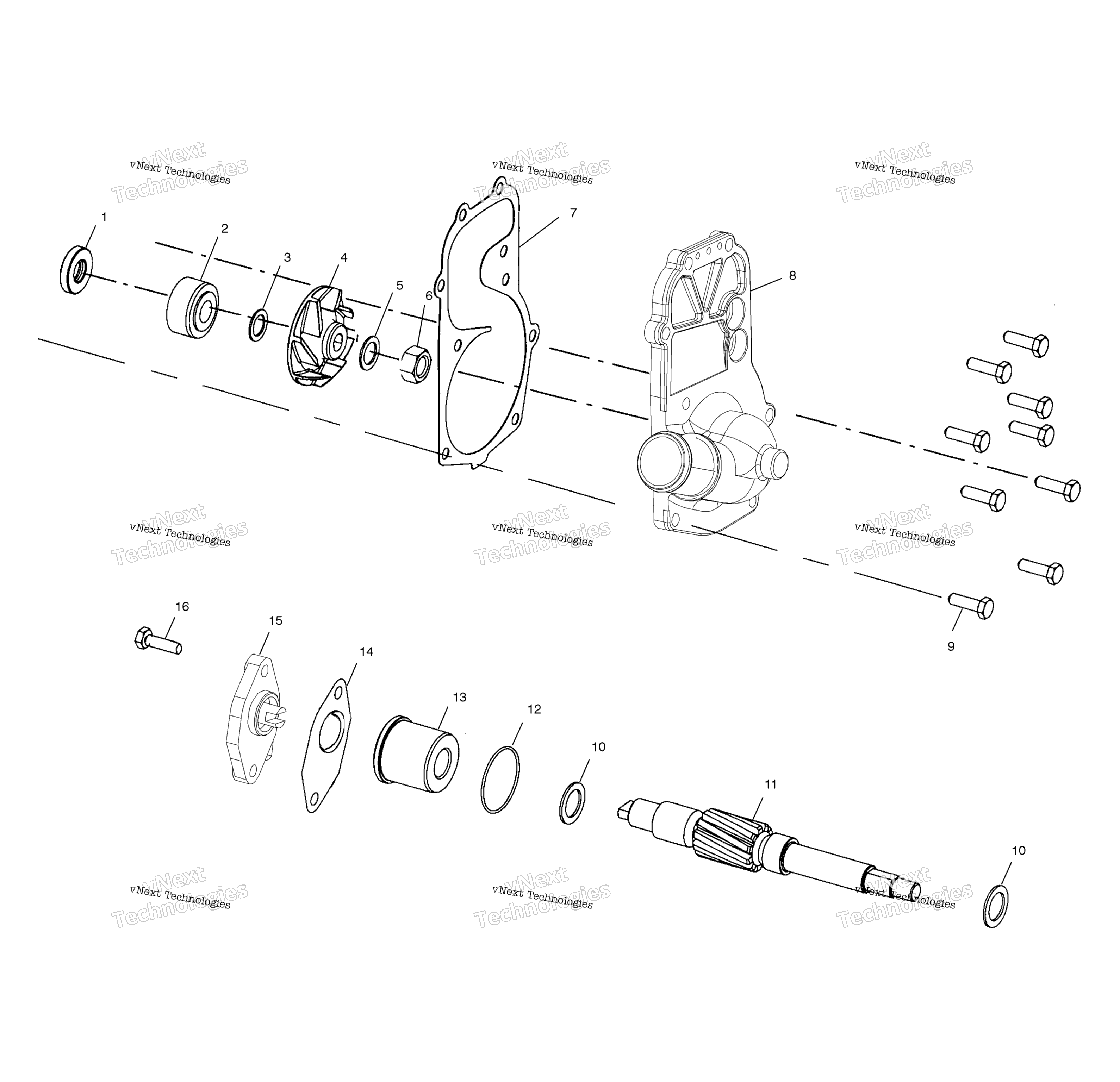 Система охлаждения Pump/Oil Pump