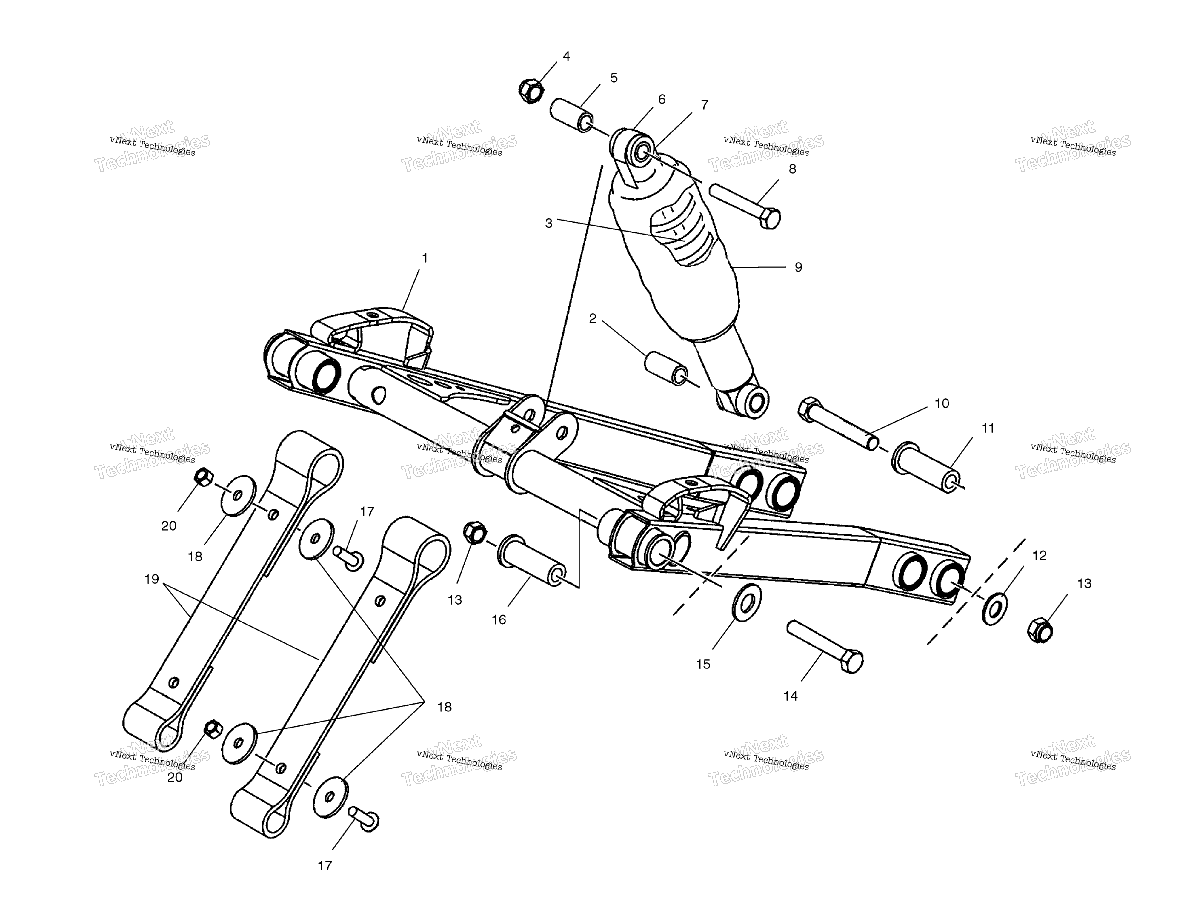 Передняя часть Torque Arm