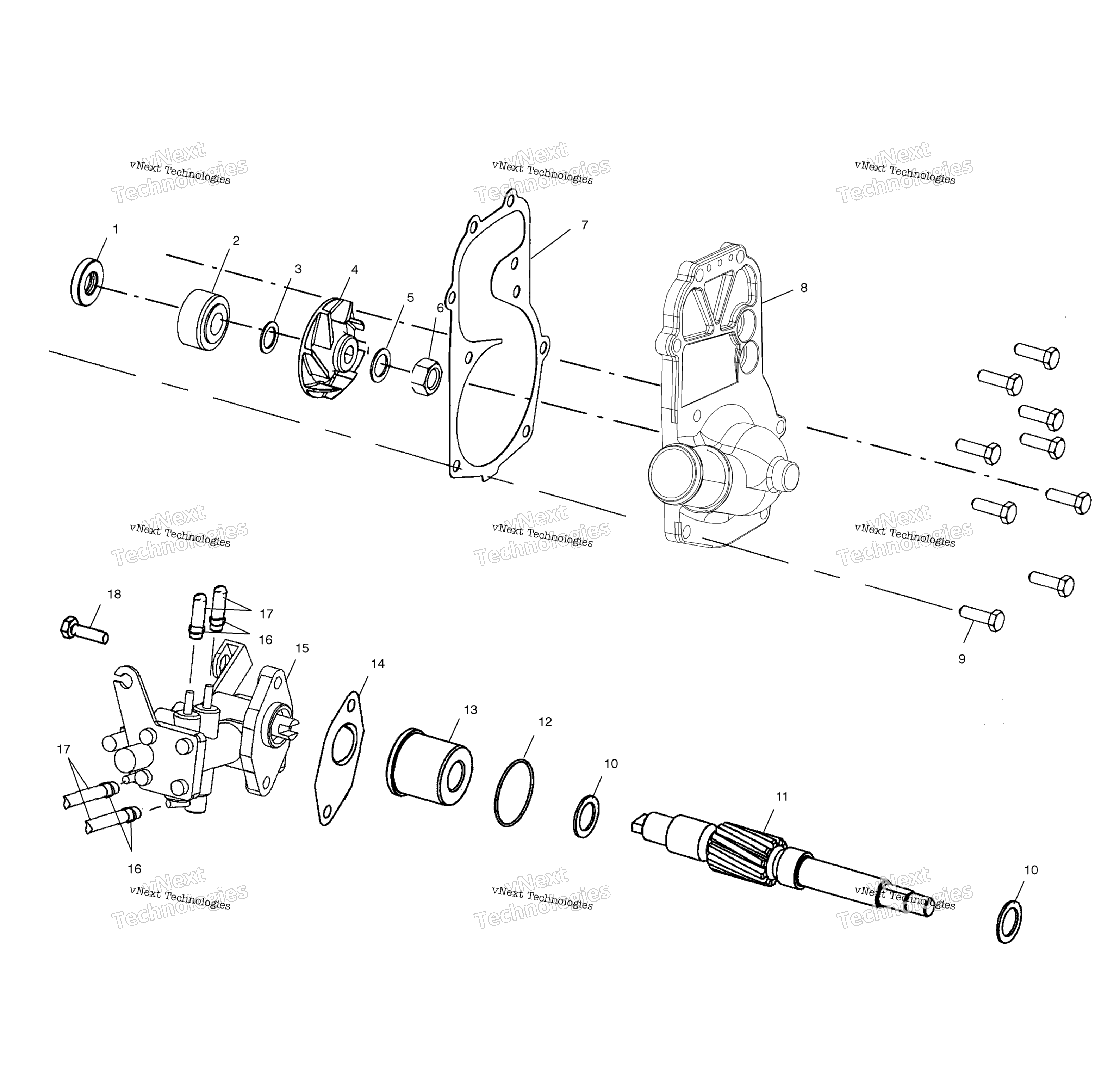 Система охлаждения Pump/Oil Pump