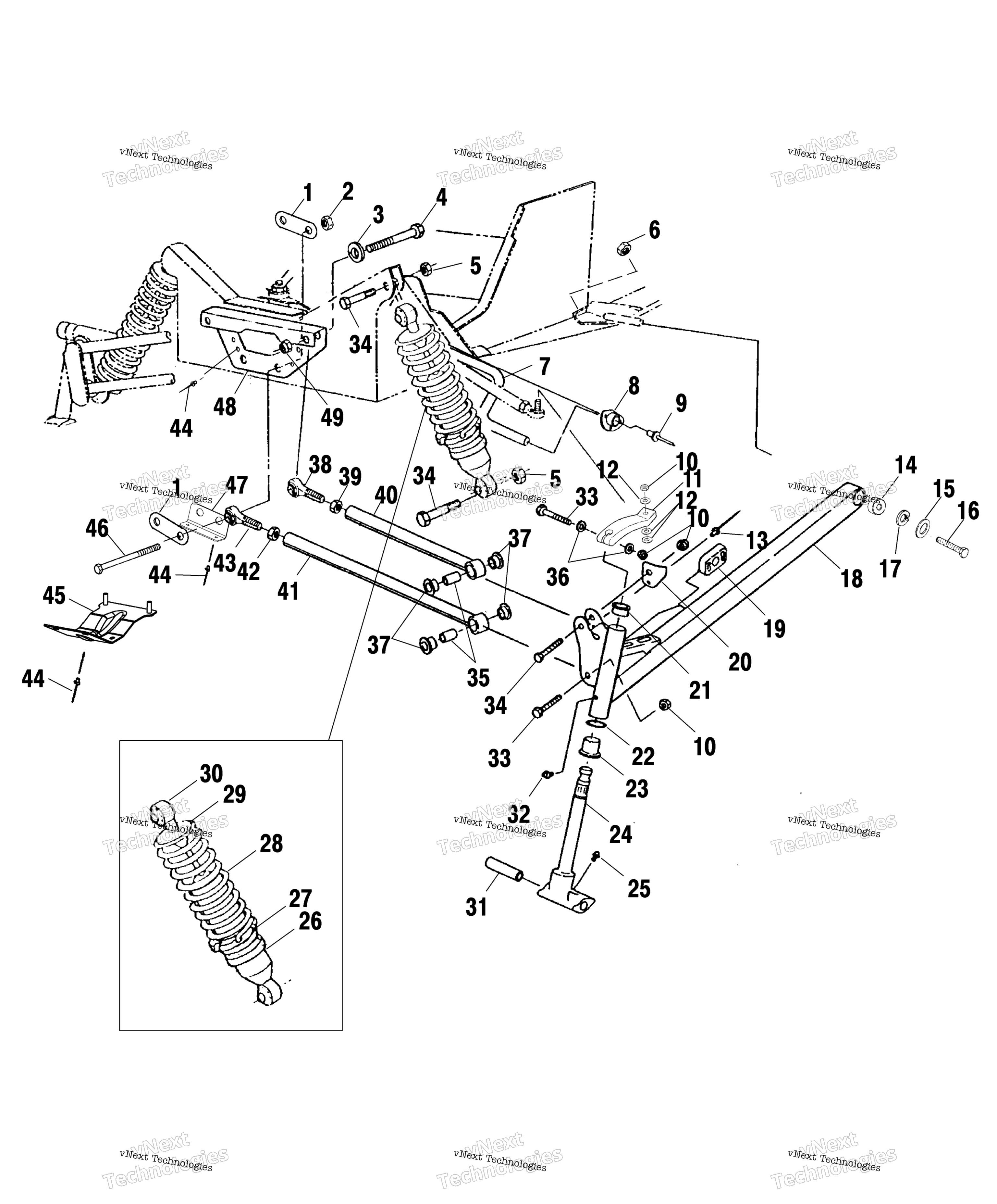 Передняя часть Suspension S02ss7cs/Ce