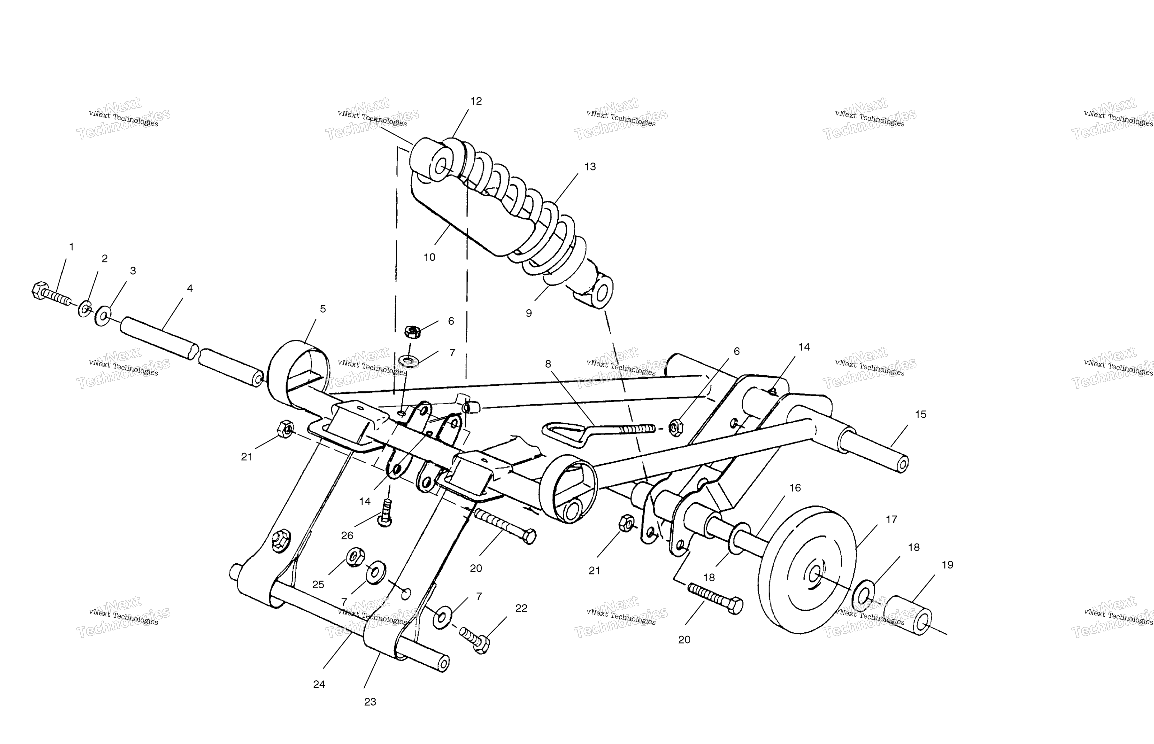 Передняя часть Torque Arm S02ss7cs/Ce