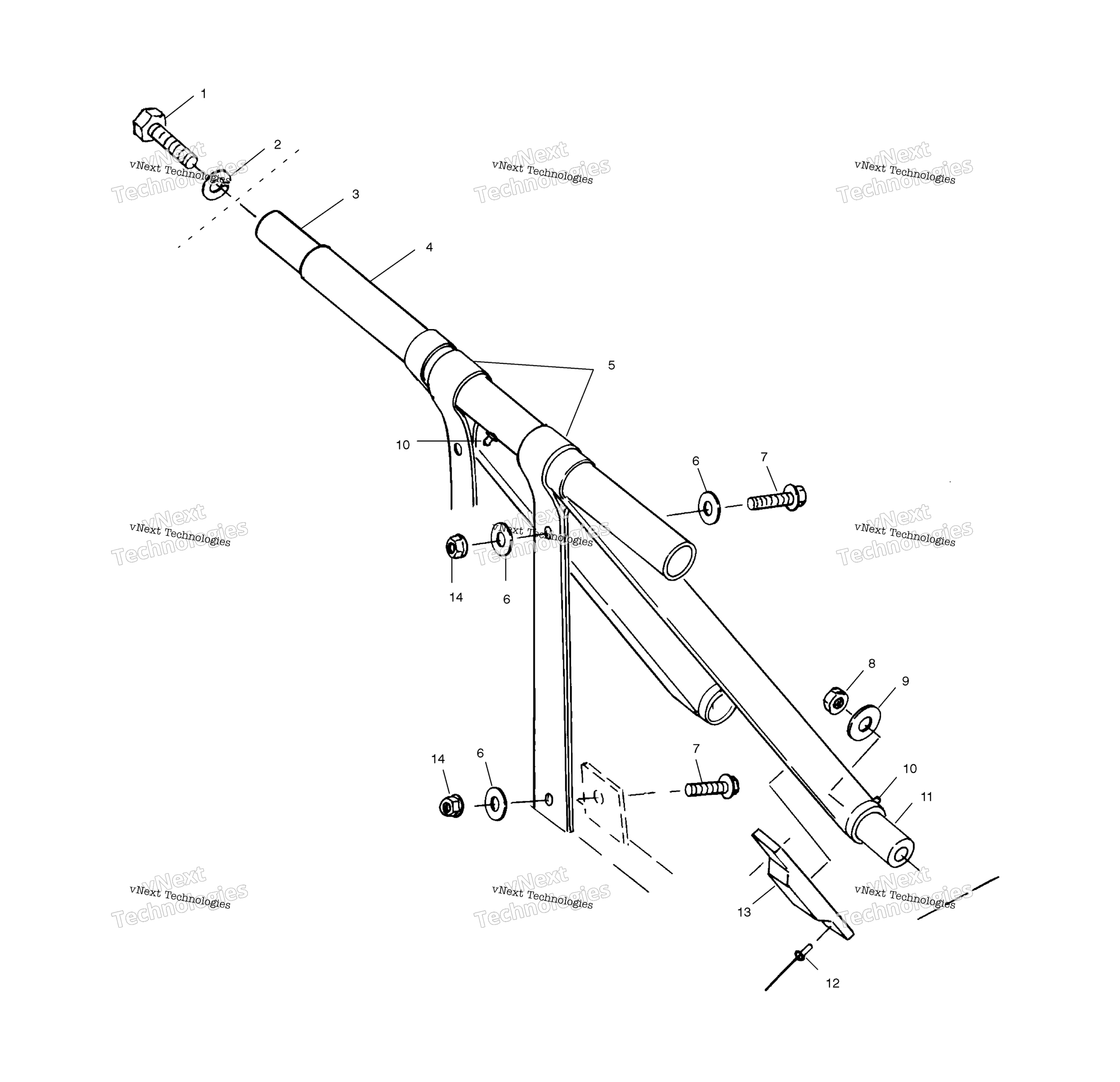 Передняя часть Torque Arm