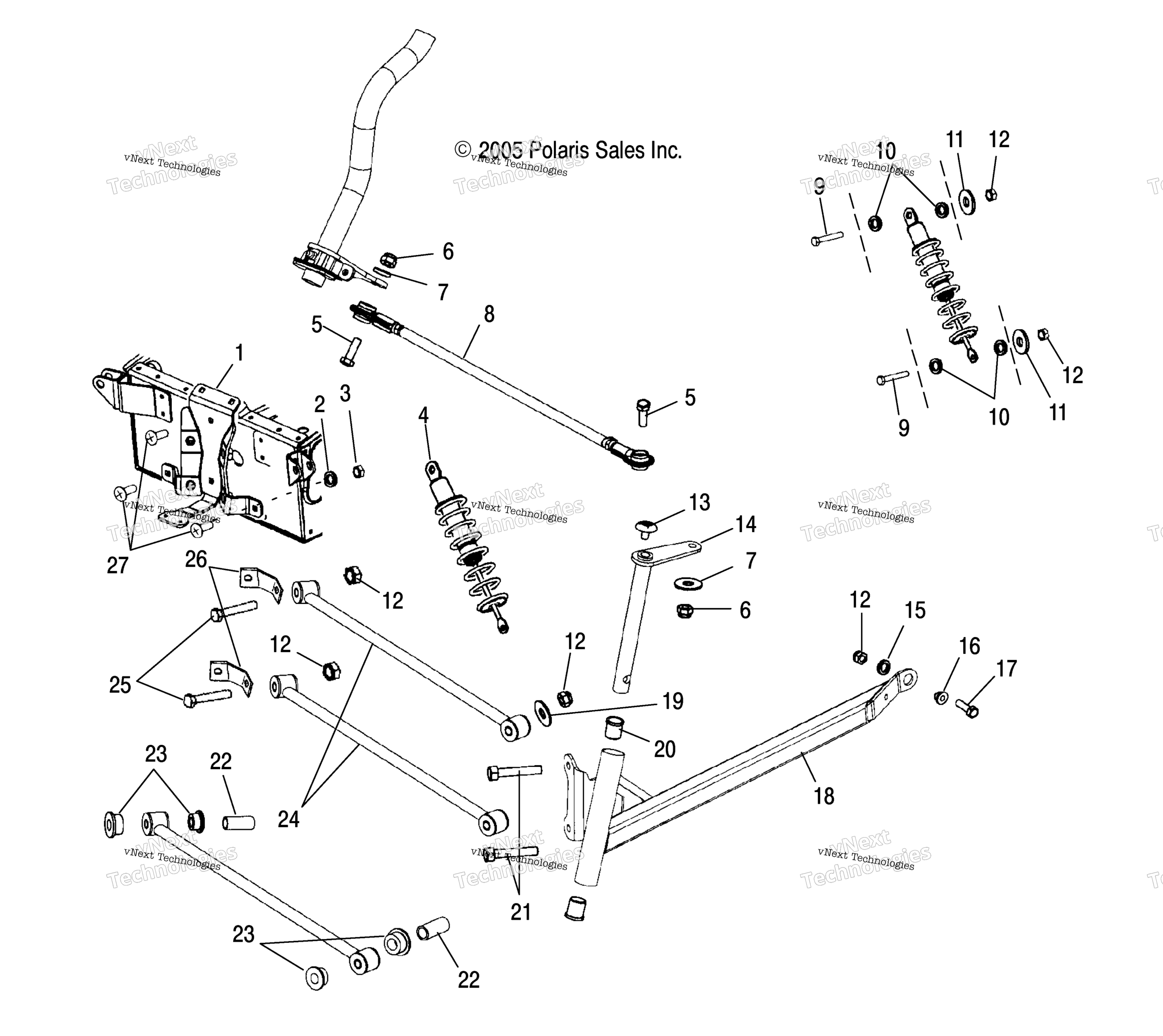 Передняя часть Suspension & Steering