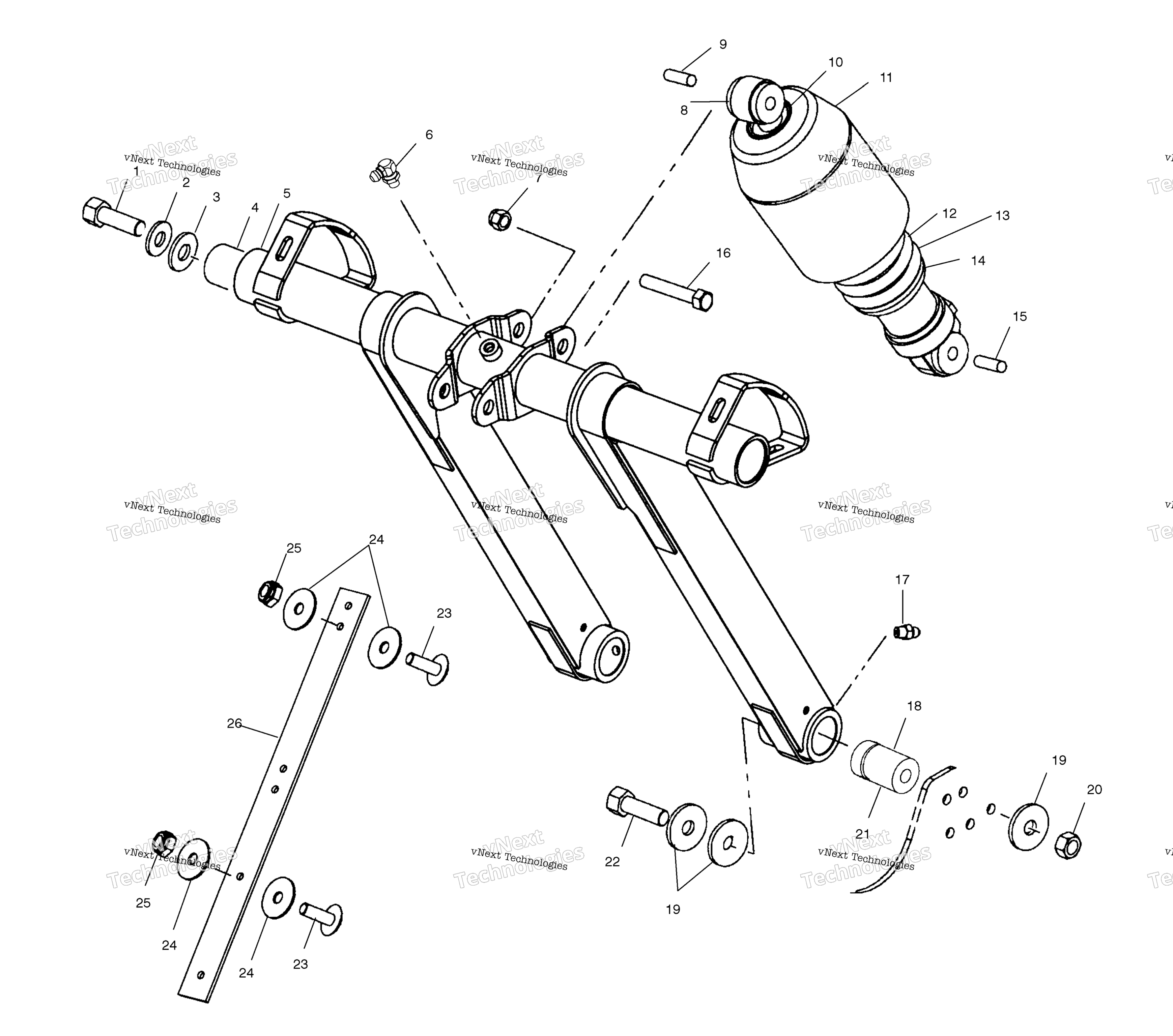 Передняя часть Torque Arm