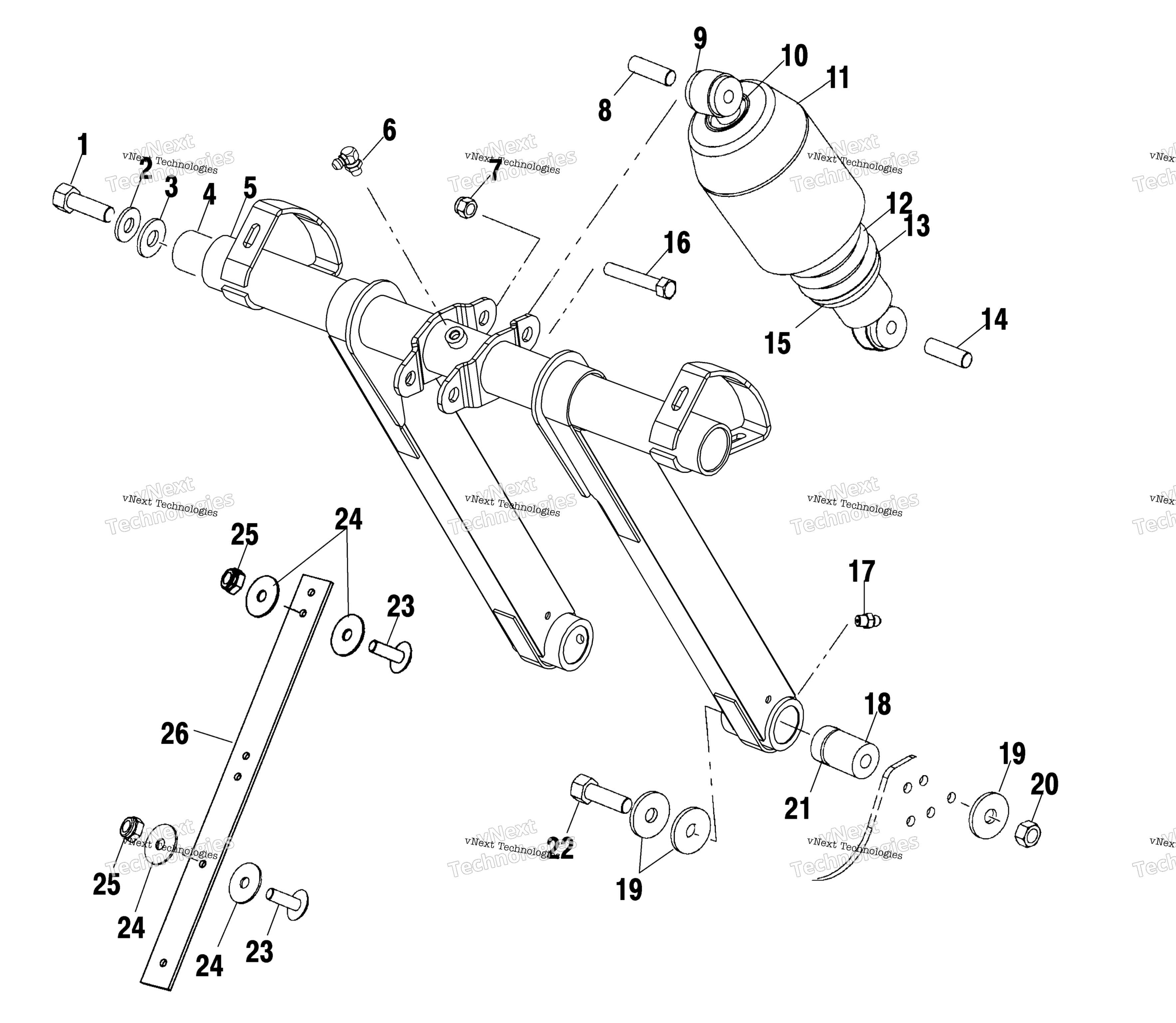 Передняя часть Torque Arm