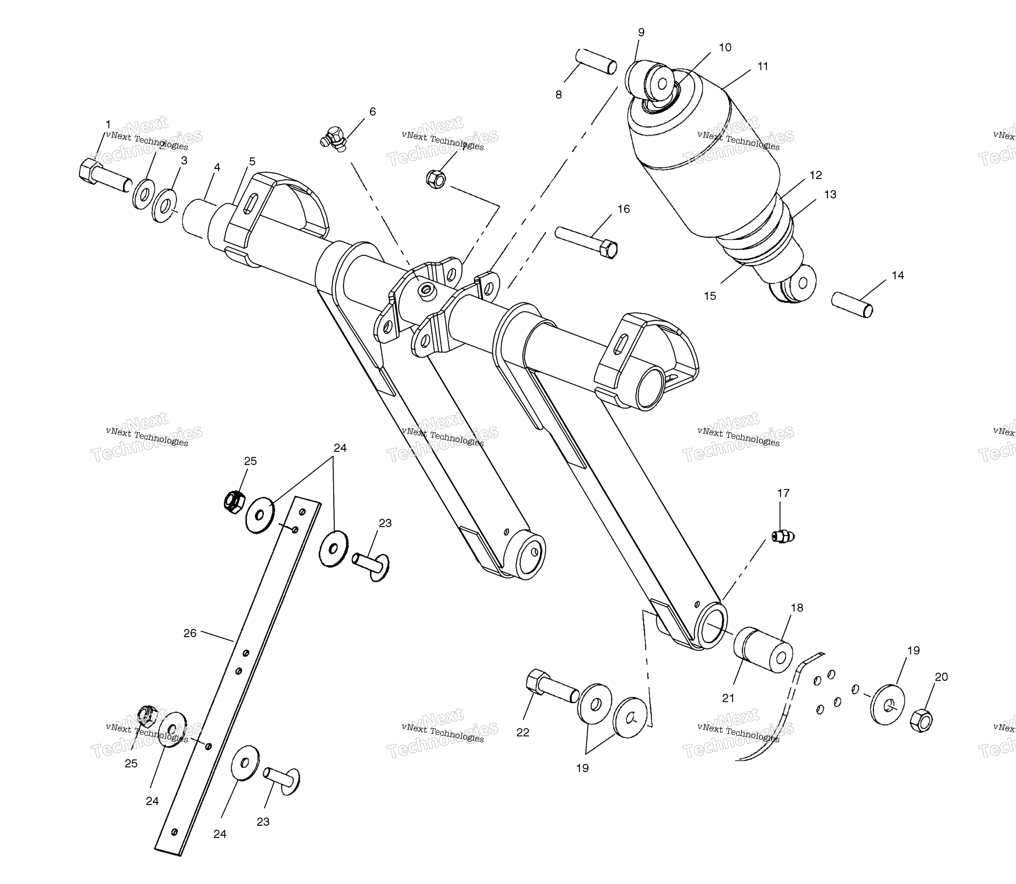 Передняя часть Torque Arm