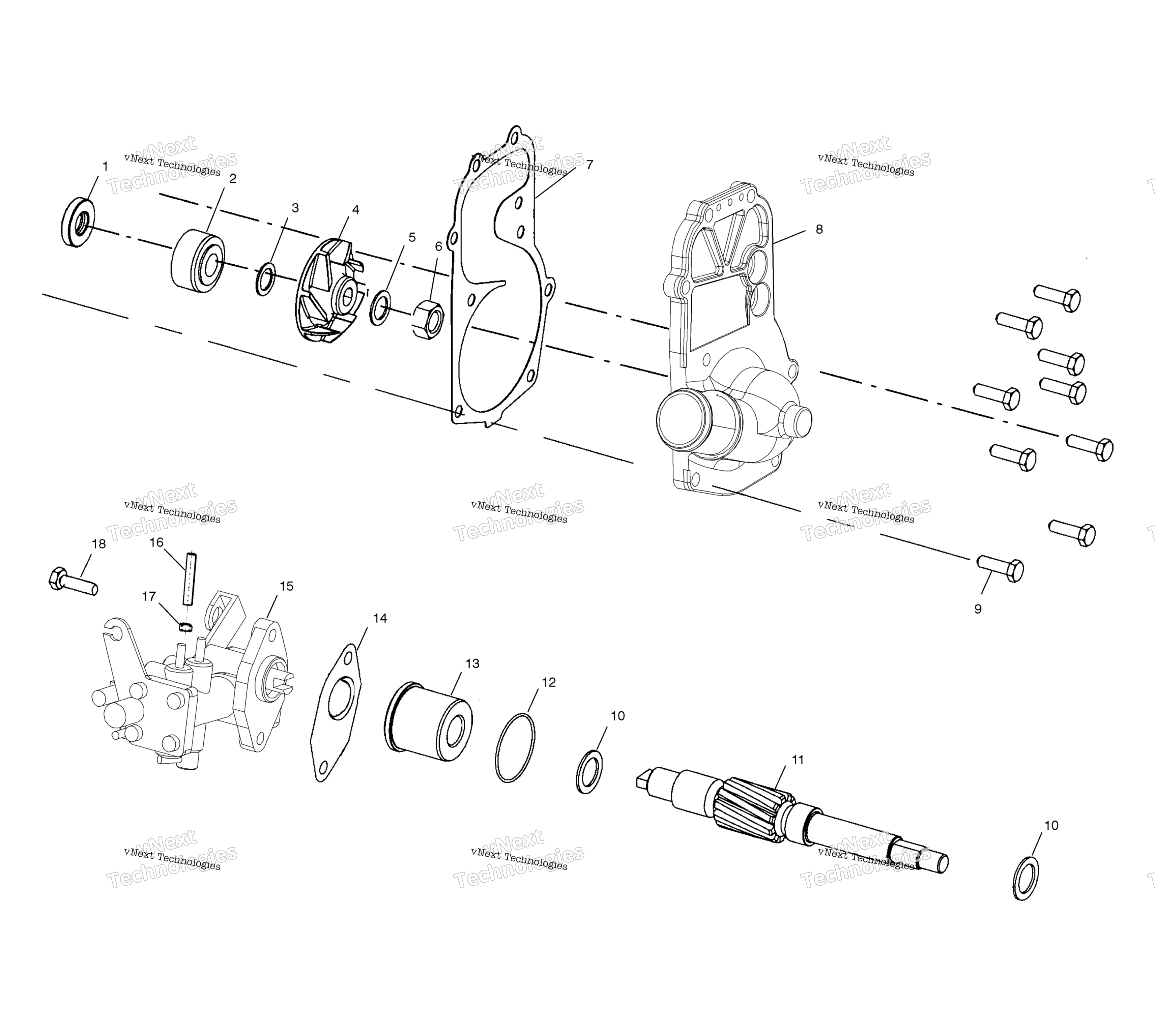 Система охлаждения Pump/Oil Pump