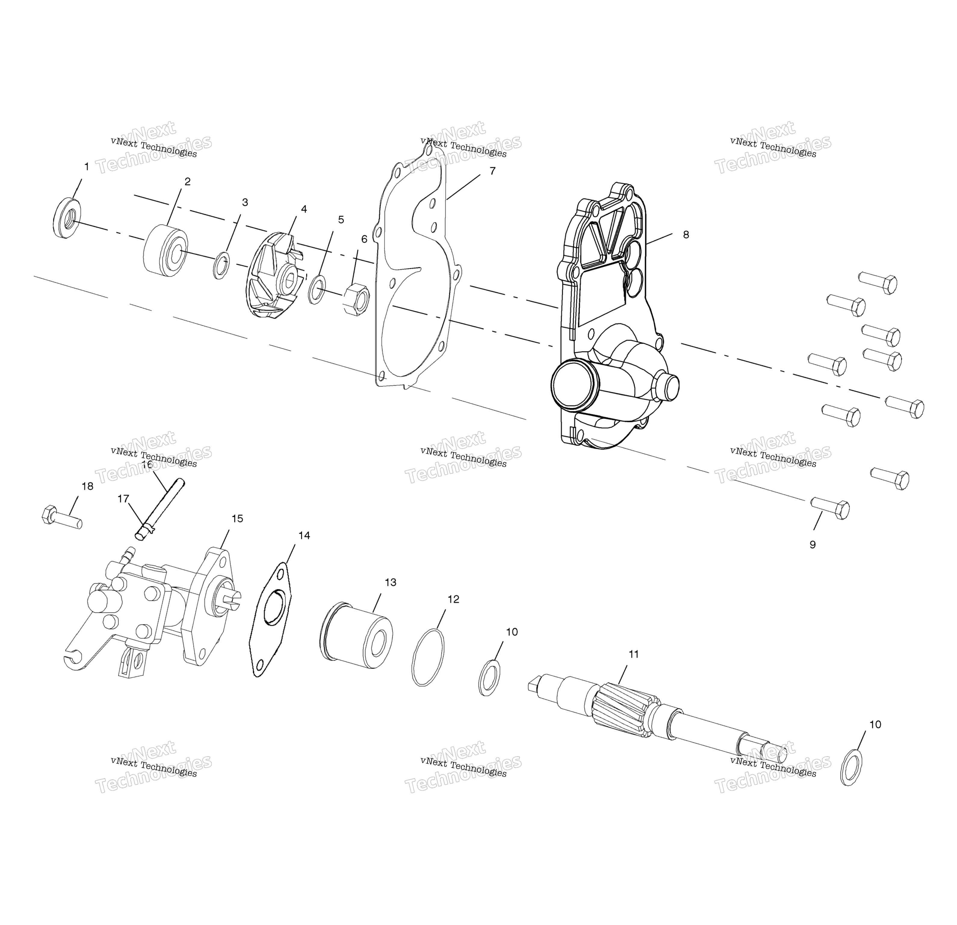 Система охлаждения Pump/Oil Pump