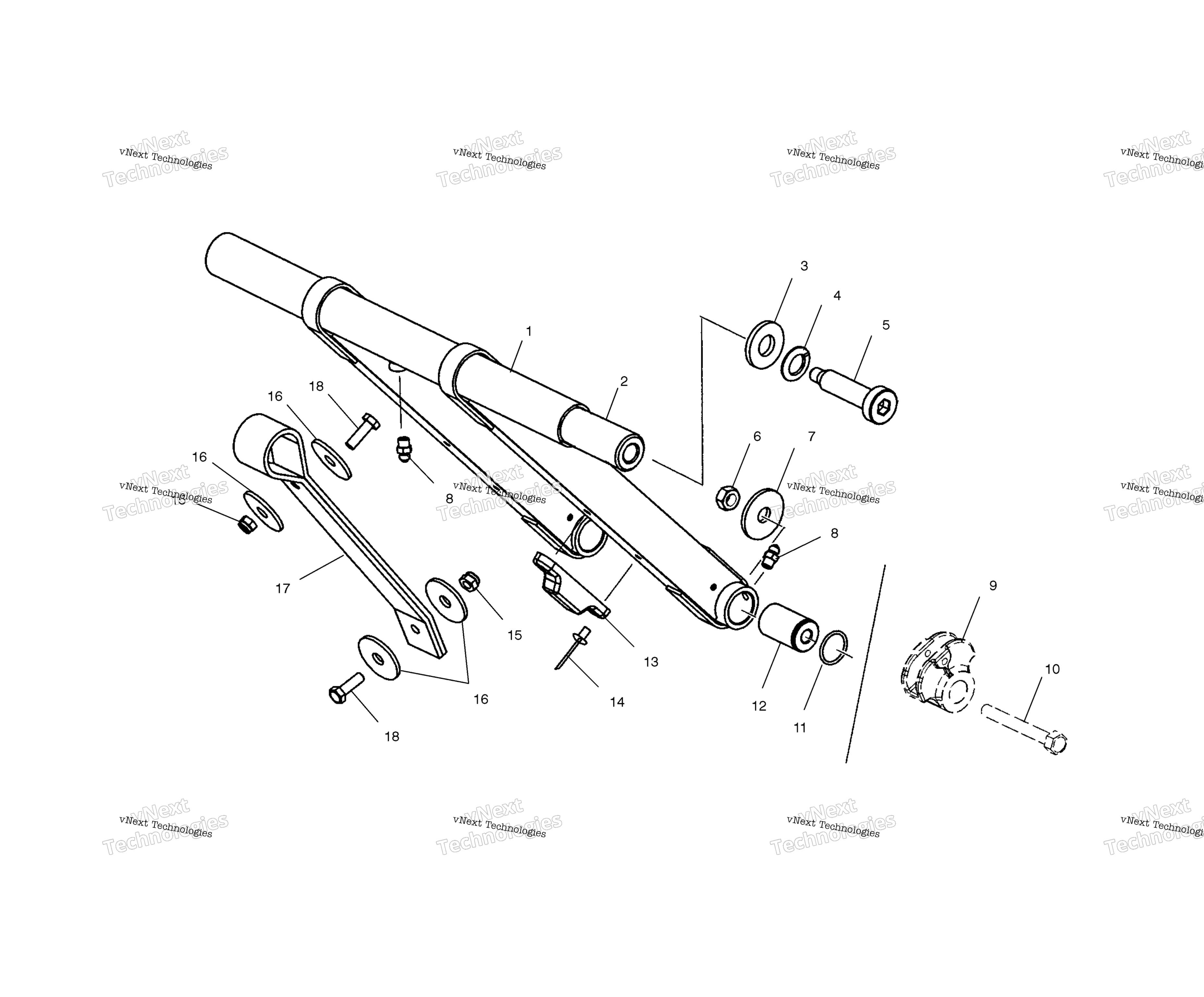 Передняя часть Torque Arm